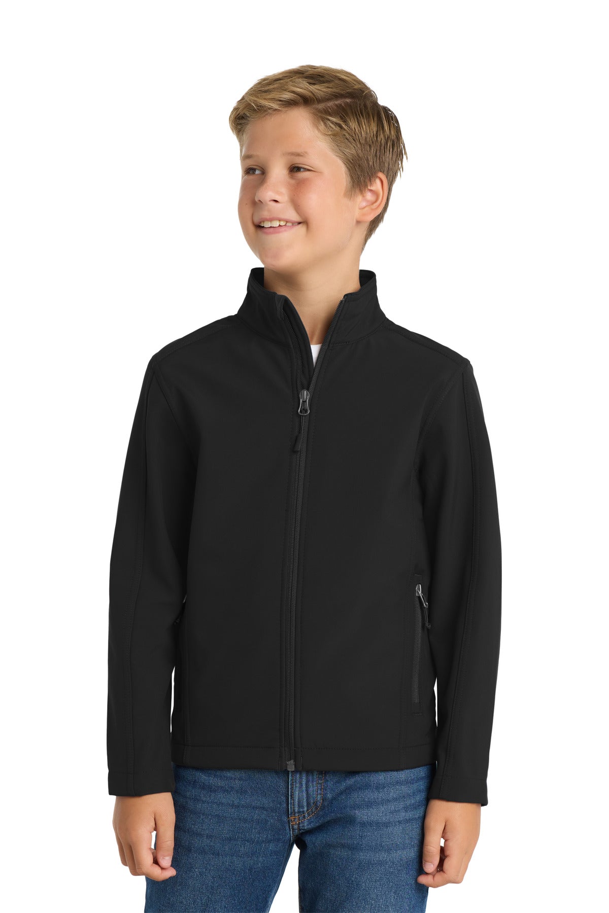 Custom Embroidery or DTF Print - Port Authority ®  Youth Core Soft Shell Jacket. Y317