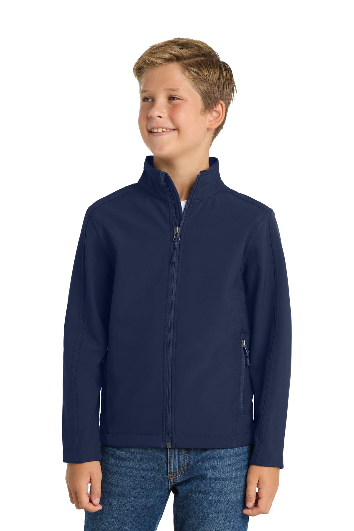Custom Embroidery or DTF Print - Port Authority ®  Youth Core Soft Shell Jacket. Y317