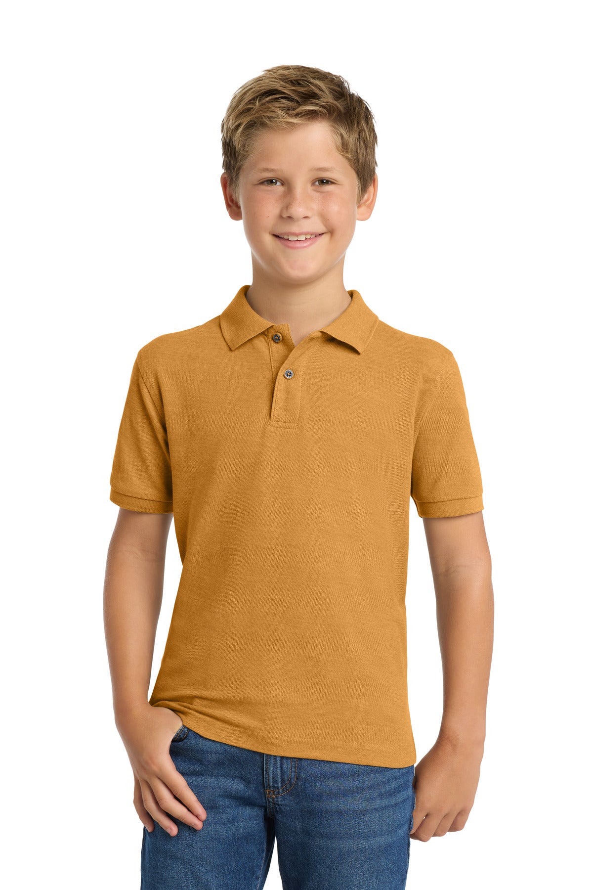 Custom Embroidery or DTF Print - Port Authority ®  Youth Silk Touch™ Polo.  Y500