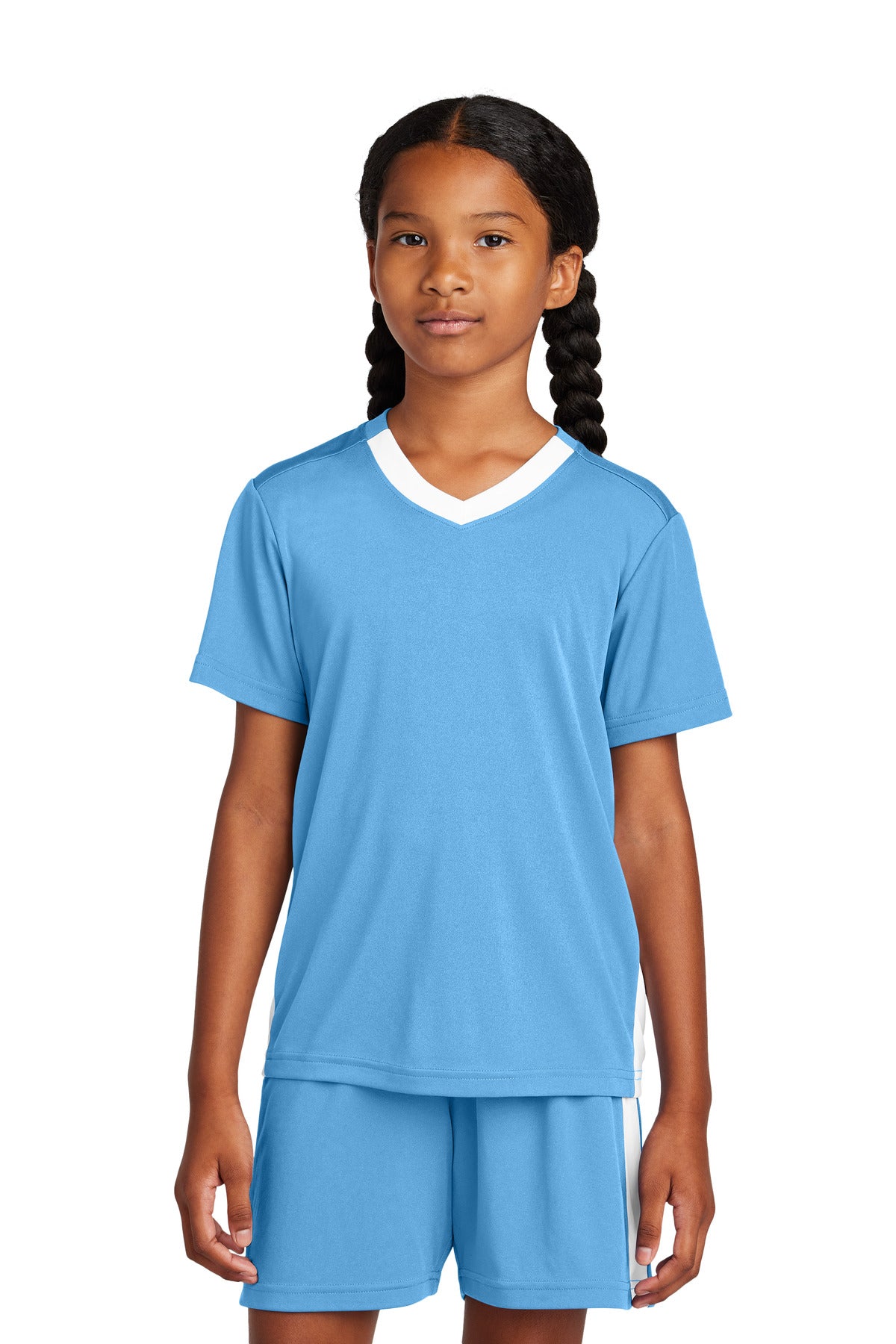 Custom Embroidery or DTF Print - Sport-Tek ®  Youth Competitor ™  United V-Neck YST101