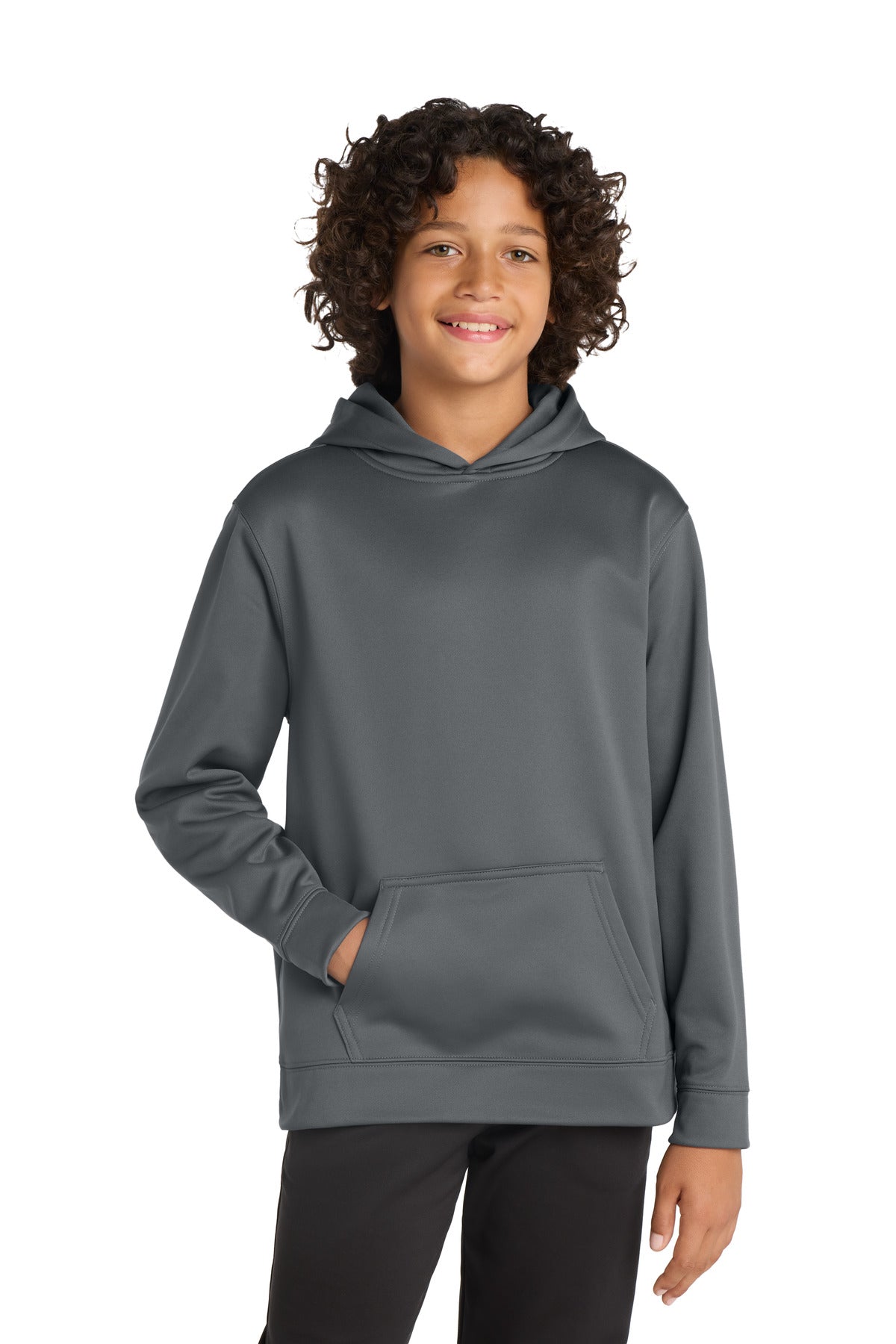 Custom Embroidered or DTF Print on Sport-Tek ®  Youth Sport-Wick ®  Fleece Hooded Pullover. YST244