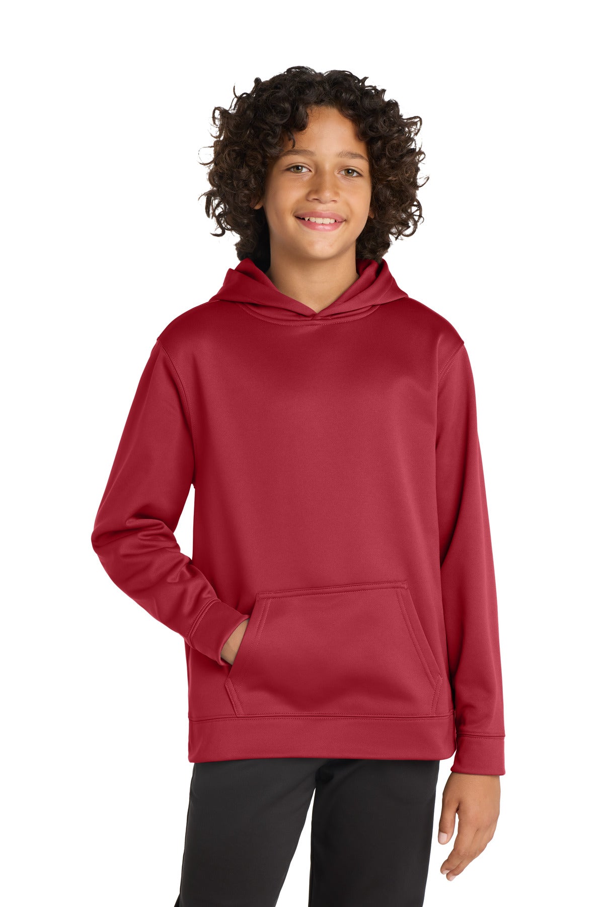 Custom Embroidery or DTF Print - Sport-Tek ®  Youth Sport-Wick ®  Fleece Hooded Pullover. YST244