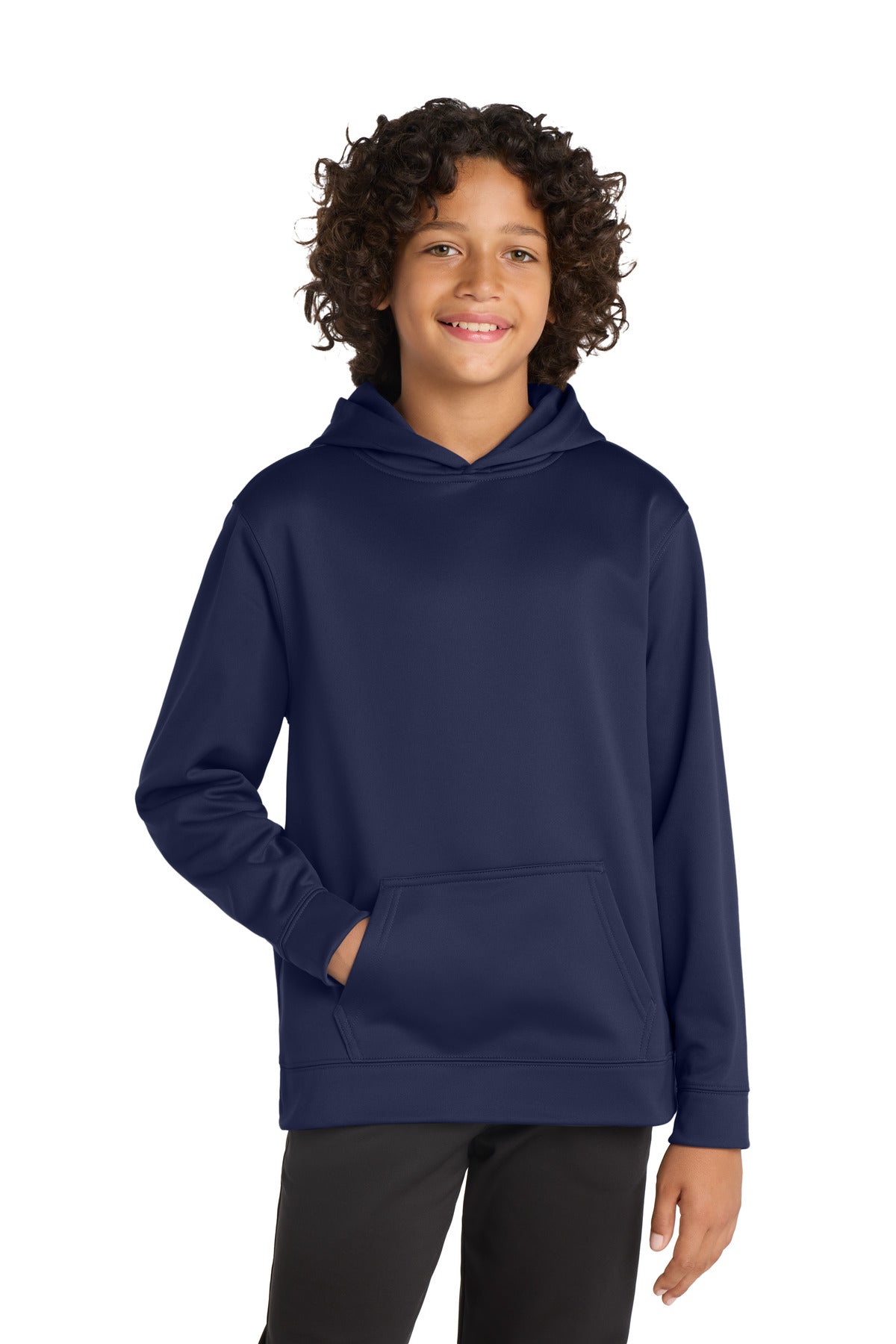 Custom Embroidery or DTF Print - Sport-Tek ®  Youth Sport-Wick ®  Fleece Hooded Pullover. YST244