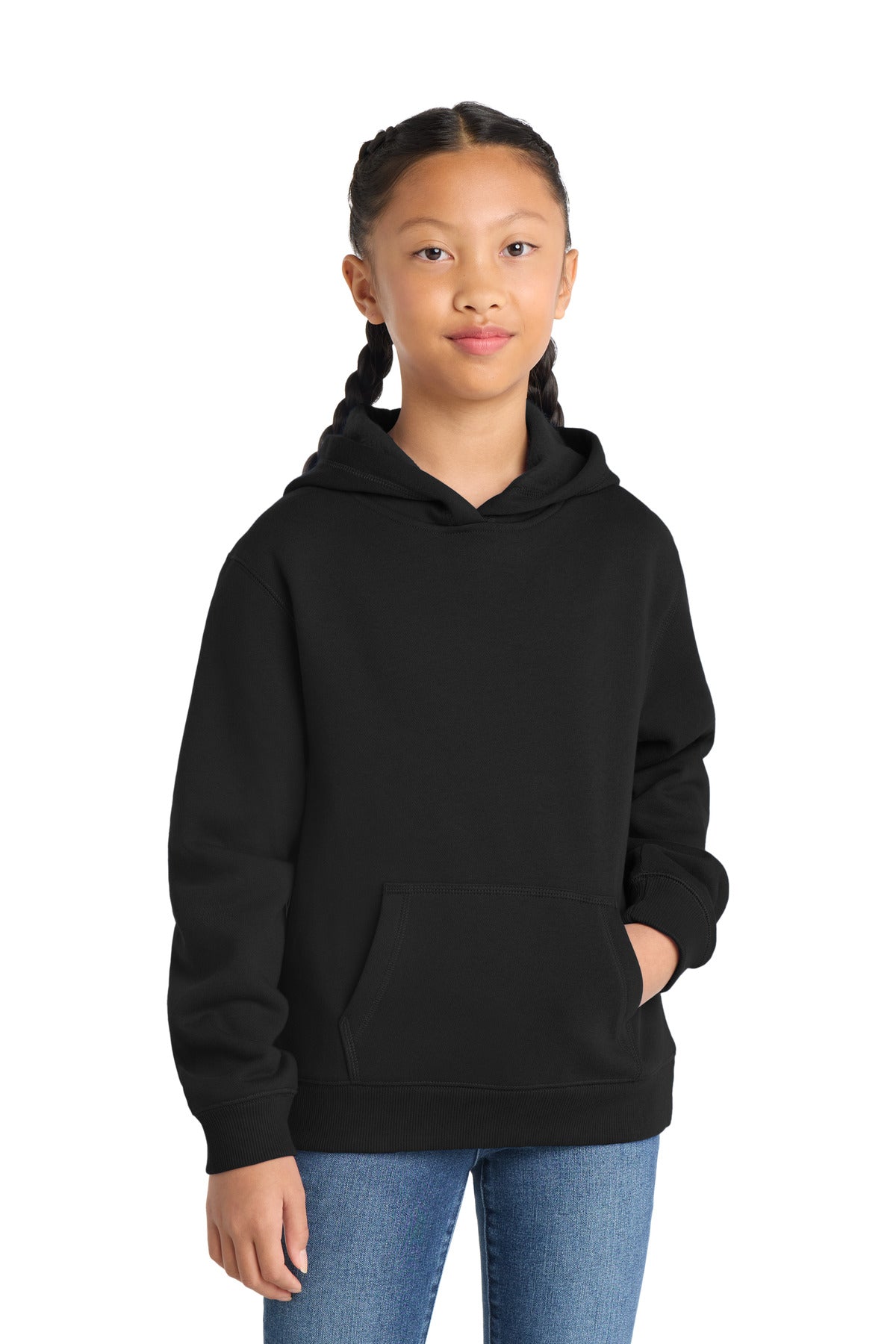 Custom Embroidery or DTF Print - Sport-Tek ®  Youth Pullover Hooded Sweatshirt. YST254