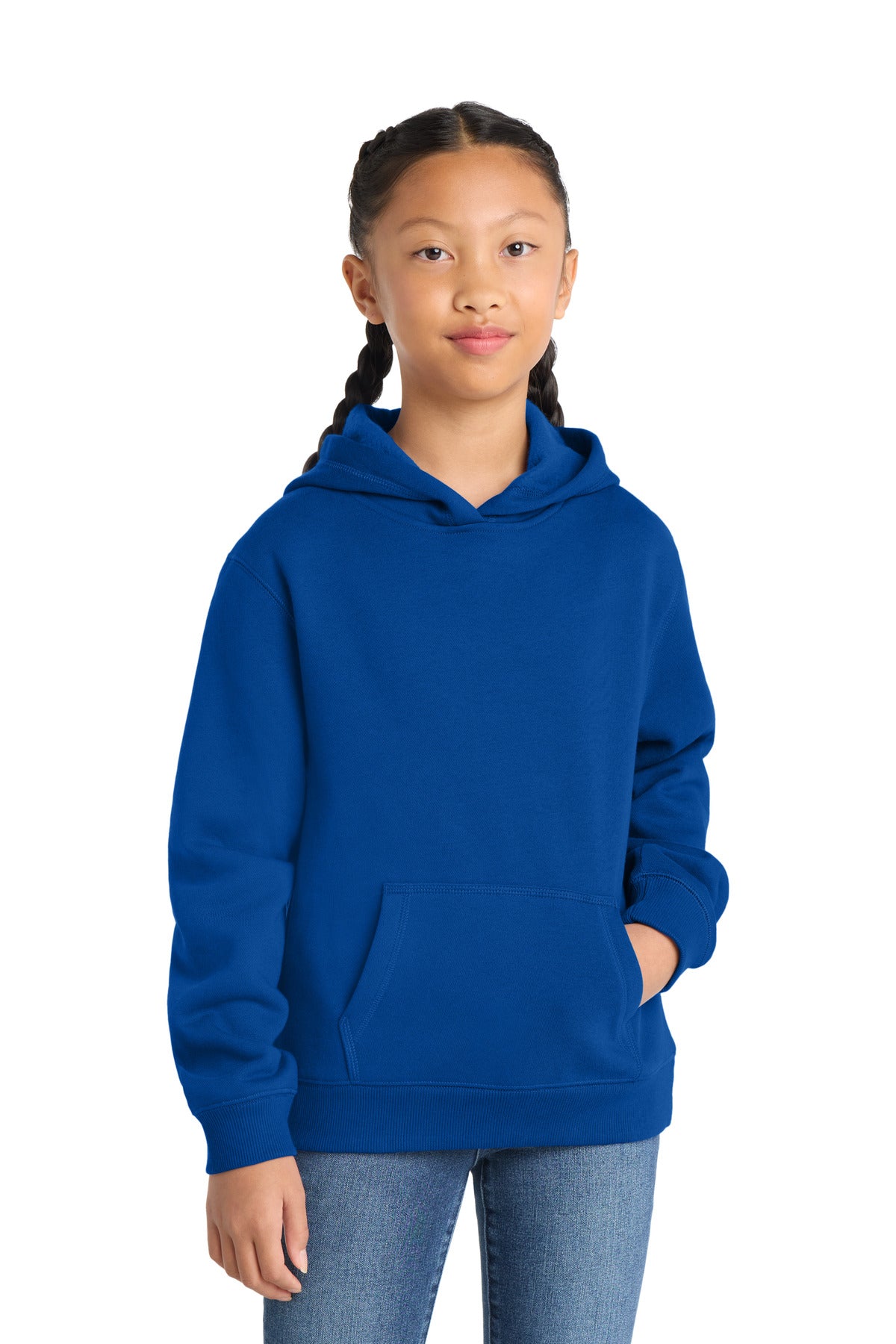 Custom Embroidered or DTF Print on Sport-Tek ®  Youth Pullover Hooded Sweatshirt. YST254