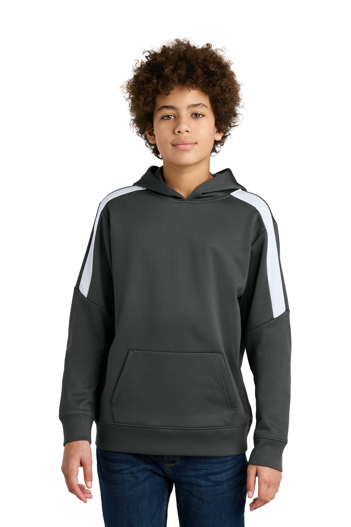 Custom Embroidery or DTF Print - Sport-Tek ®  Youth Sport-Wick ®  Fleece United Pullover Hoodie YST255