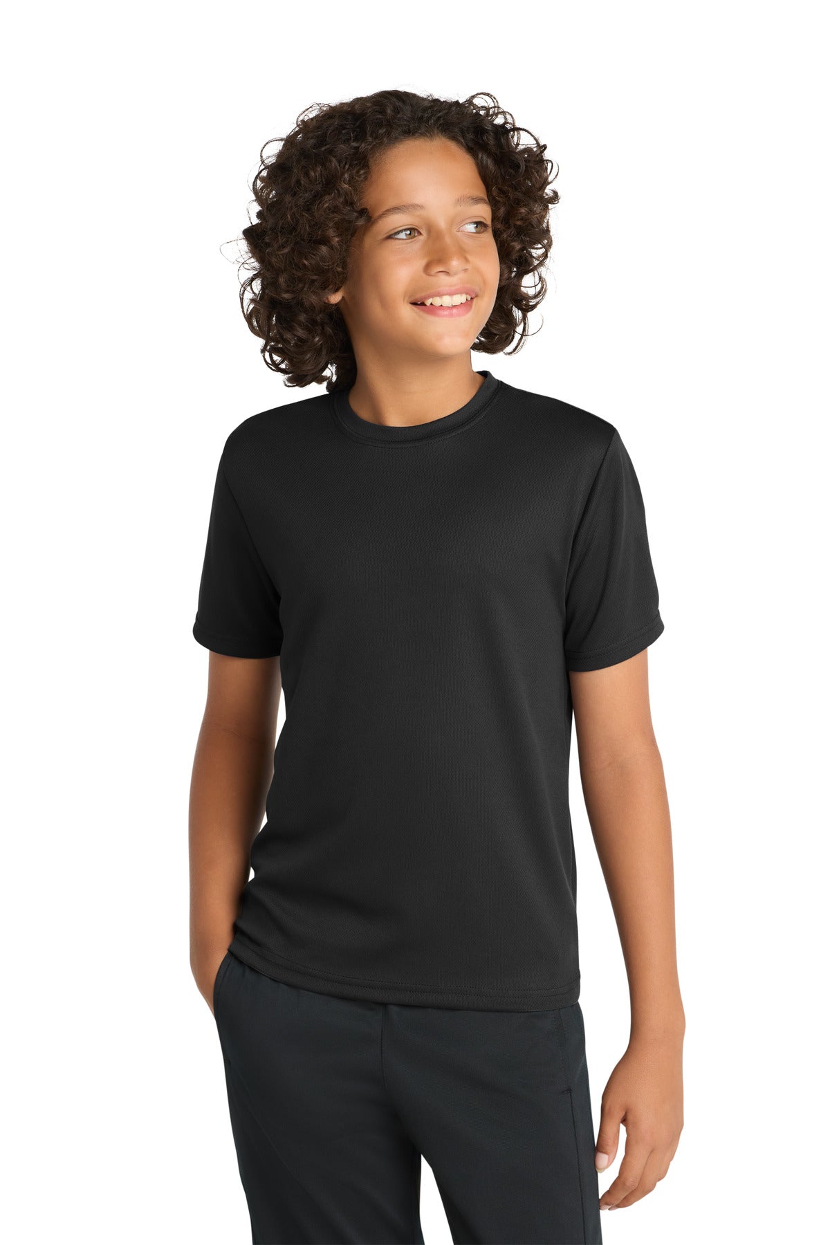 Custom Embroidery or DTF Print - Sport-Tek ®  Youth PosiCharge ®  RacerMesh® Tee. YST340