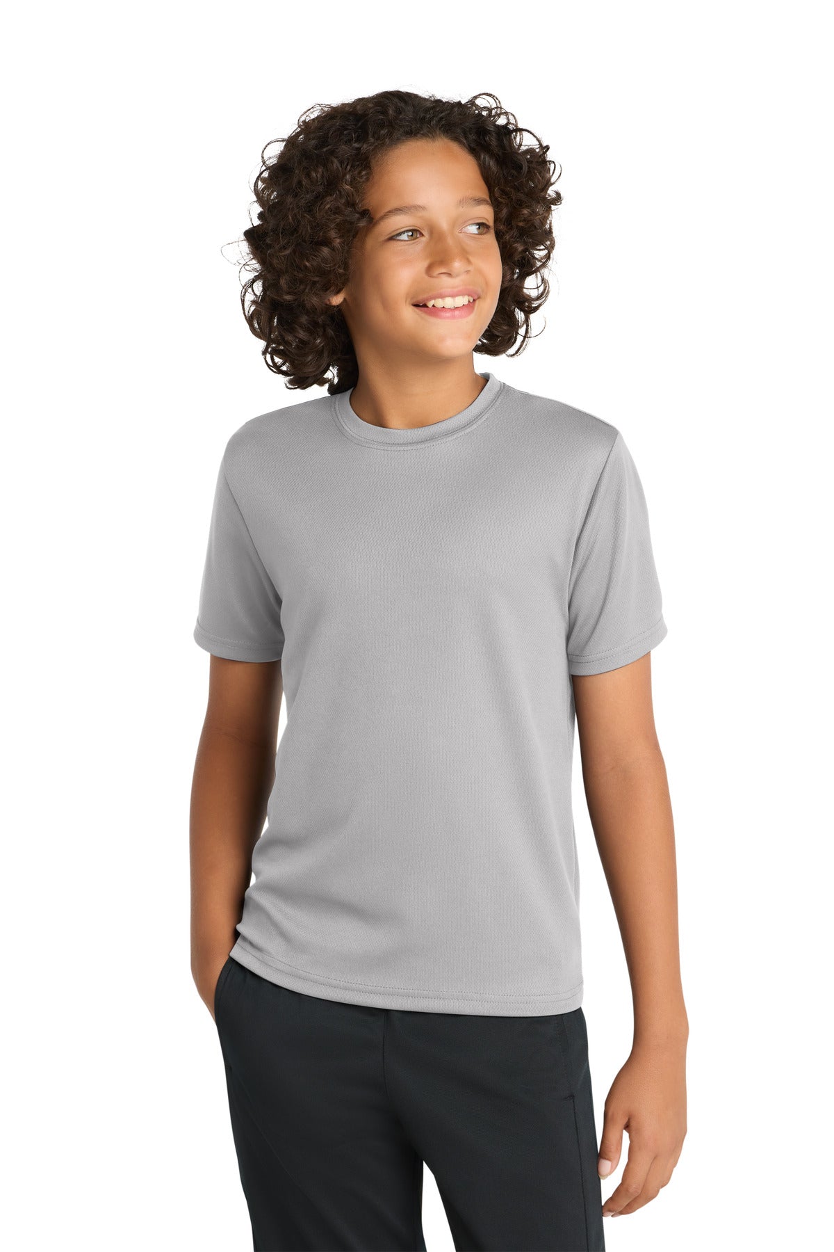 Custom Embroidery or DTF Print - Sport-Tek ®  Youth PosiCharge ®  RacerMesh® Tee. YST340