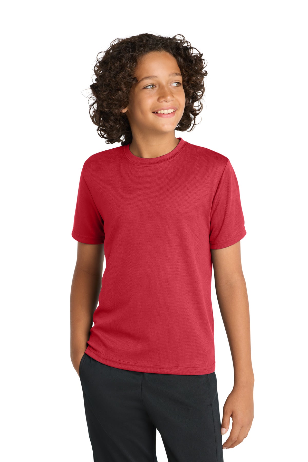 Custom Embroidery or DTF Print - Sport-Tek ®  Youth PosiCharge ®  RacerMesh® Tee. YST340
