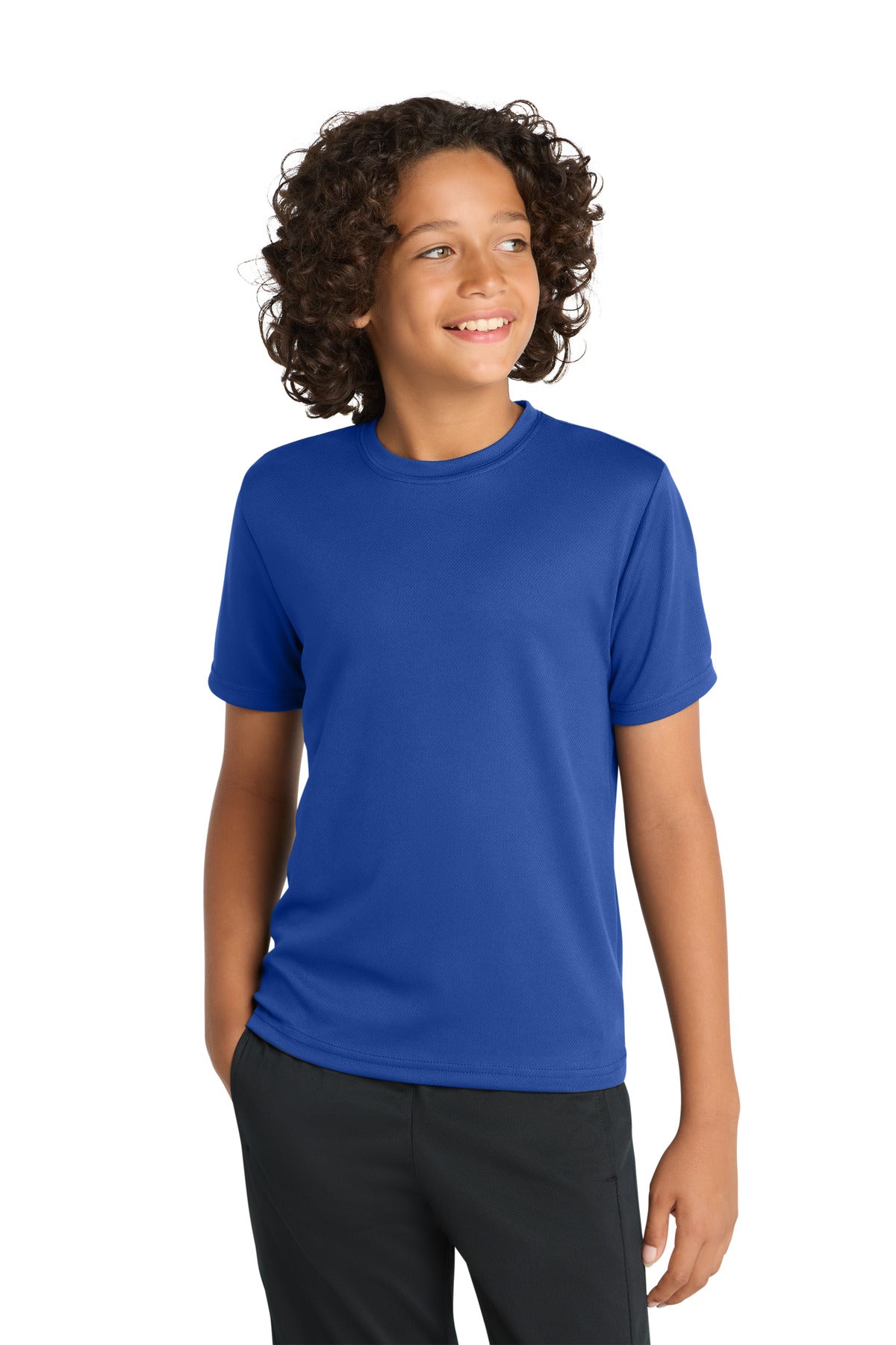 Custom Embroidery or DTF Print - Sport-Tek ®  Youth PosiCharge ®  RacerMesh® Tee. YST340