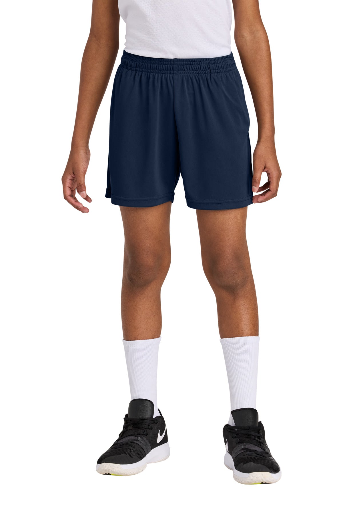 Custom Embroidery or DTF Print - Sport-Tek ®  Youth PosiCharge ®  Competitor ™  5' Pocketed Short YST349P