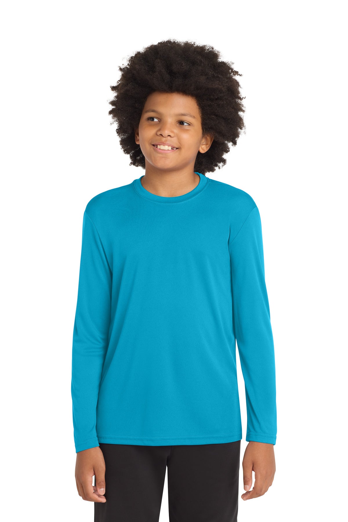 Custom Embroidery or DTF Print - Sport-Tek ®  Youth Long Sleeve PosiCharge ®  Competitor™ Tee. YST350LS
