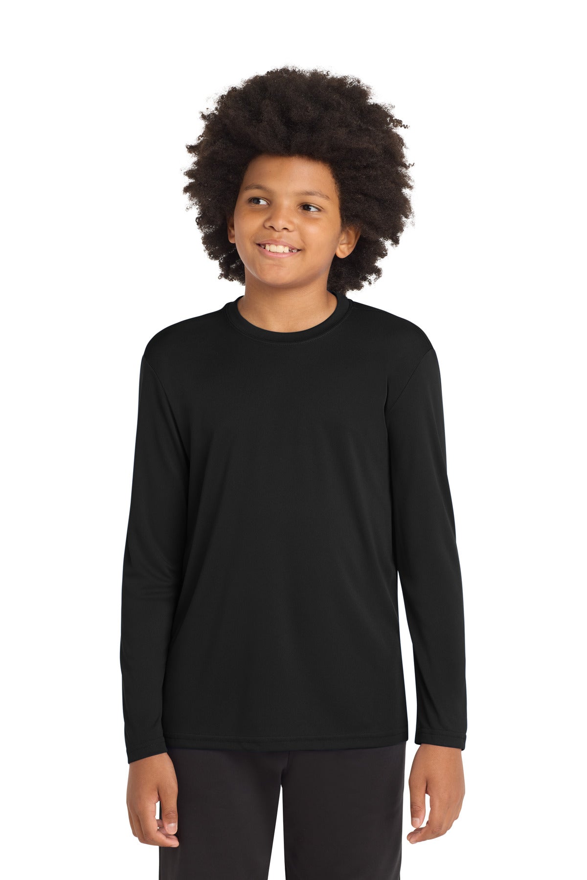 Custom Embroidery or DTF Print - Sport-Tek ®  Youth Long Sleeve PosiCharge ®  Competitor™ Tee. YST350LS