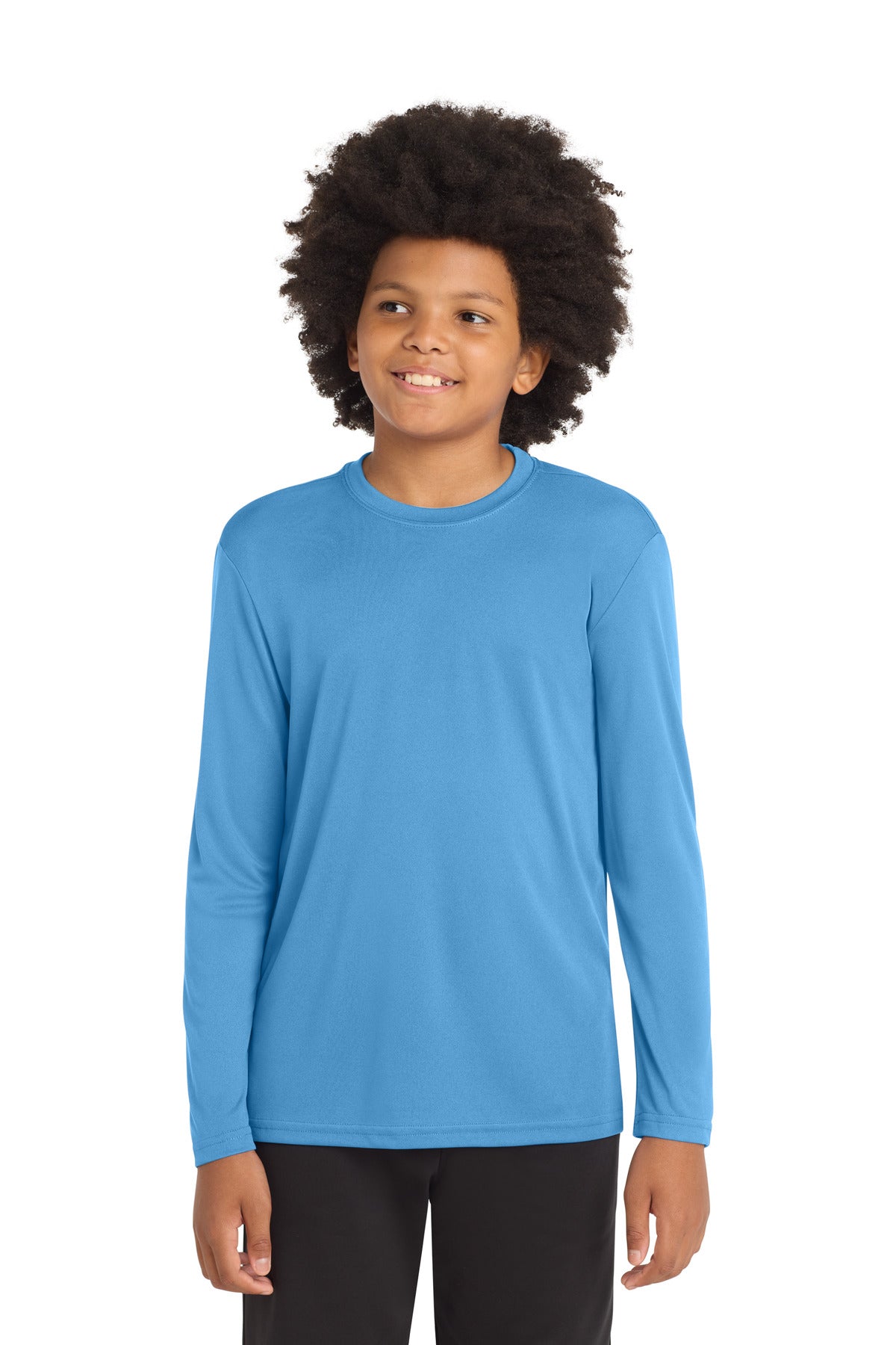 Custom Embroidery or DTF Print - Sport-Tek ®  Youth Long Sleeve PosiCharge ®  Competitor™ Tee. YST350LS