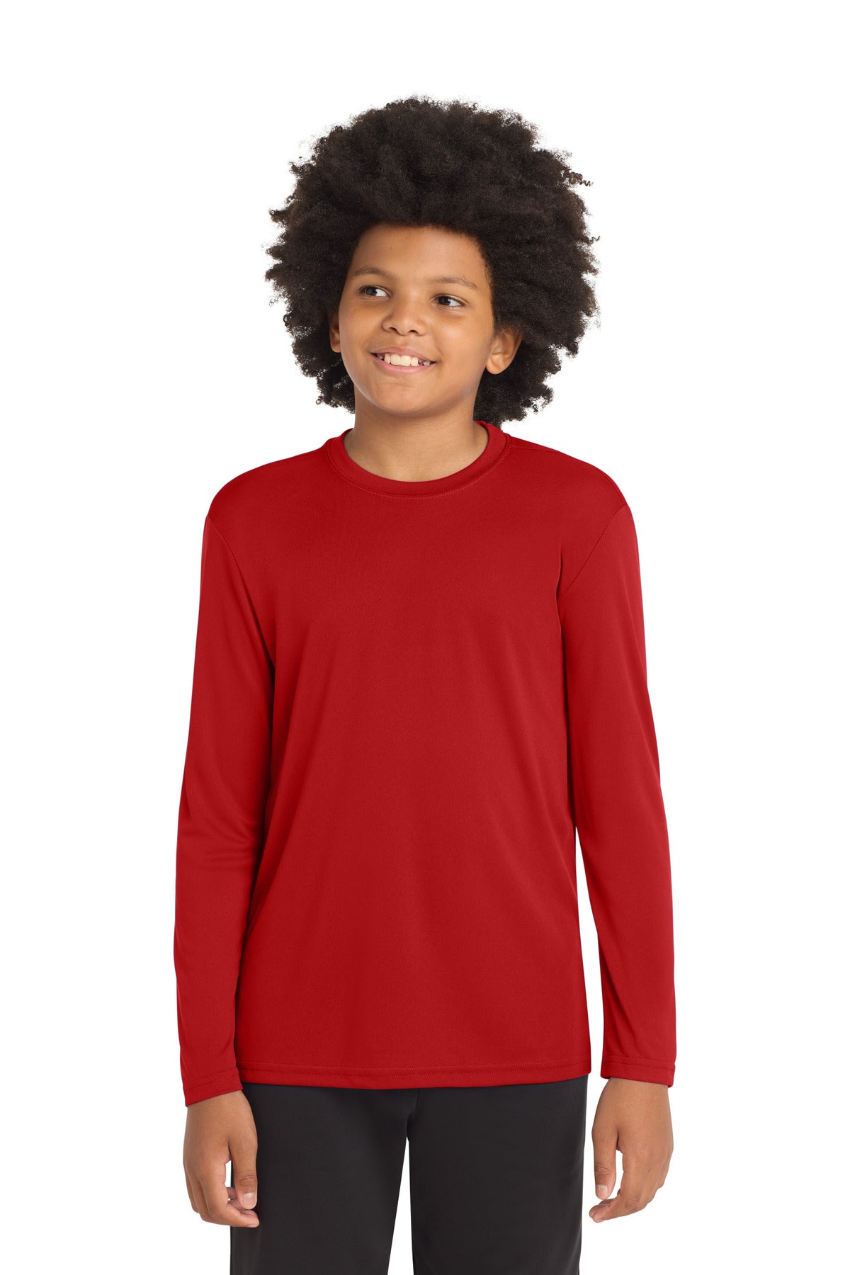 Custom Embroidery or DTF Print - Sport-Tek ®  Youth Long Sleeve PosiCharge ®  Competitor™ Tee. YST350LS
