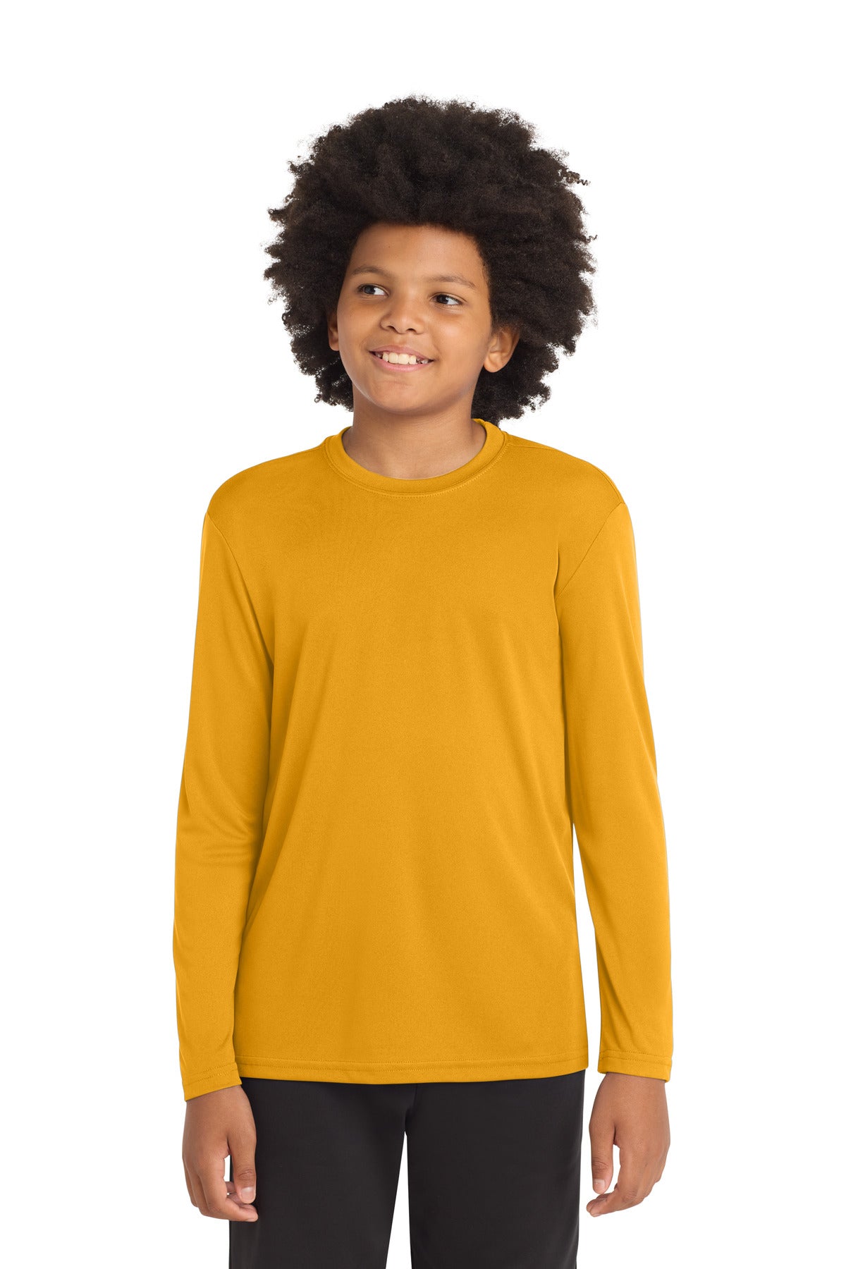 Custom Embroidery or DTF Print - Sport-Tek ®  Youth Long Sleeve PosiCharge ®  Competitor™ Tee. YST350LS