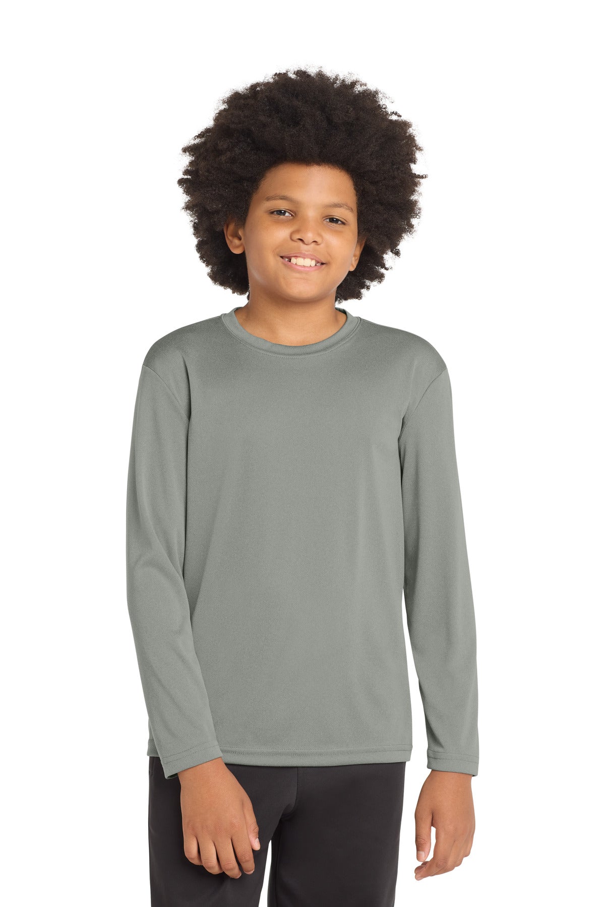 Custom Embroidery or DTF Print - Sport-Tek ®  Youth Long Sleeve PosiCharge ®  Competitor™ Tee. YST350LS