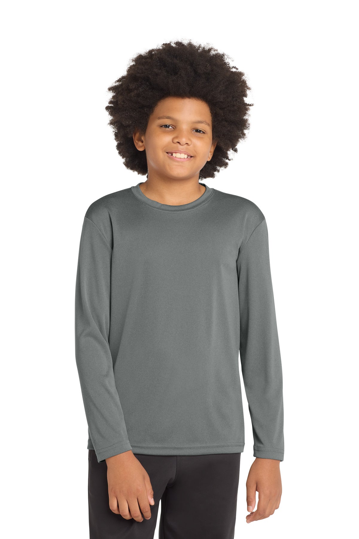 Custom Embroidery or DTF Print - Sport-Tek ®  Youth Long Sleeve PosiCharge ®  Competitor™ Tee. YST350LS