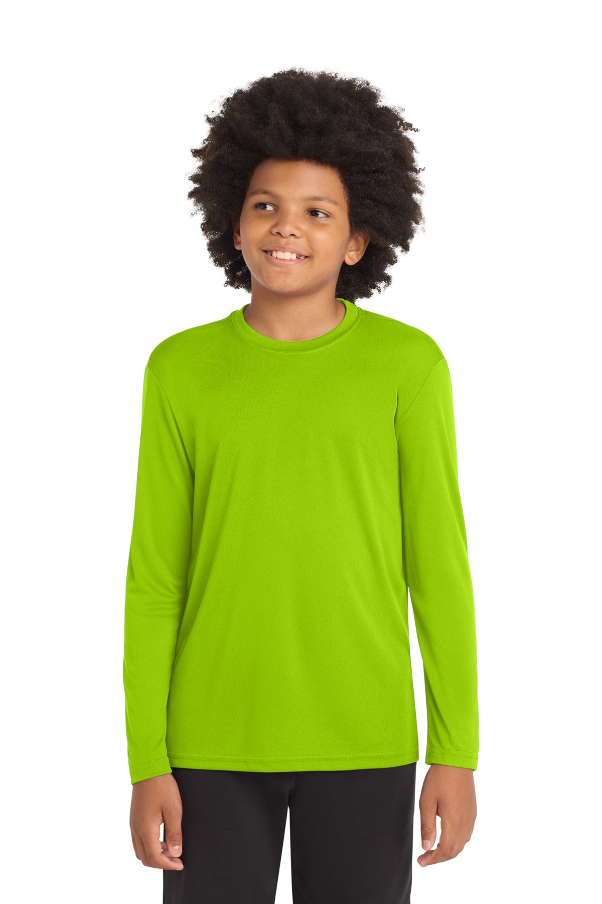 Custom Embroidery or DTF Print - Sport-Tek ®  Youth Long Sleeve PosiCharge ®  Competitor™ Tee. YST350LS