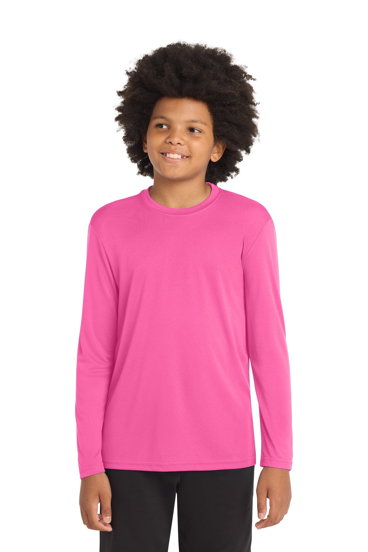 Custom Embroidery or DTF Print - Sport-Tek ®  Youth Long Sleeve PosiCharge ®  Competitor™ Tee. YST350LS