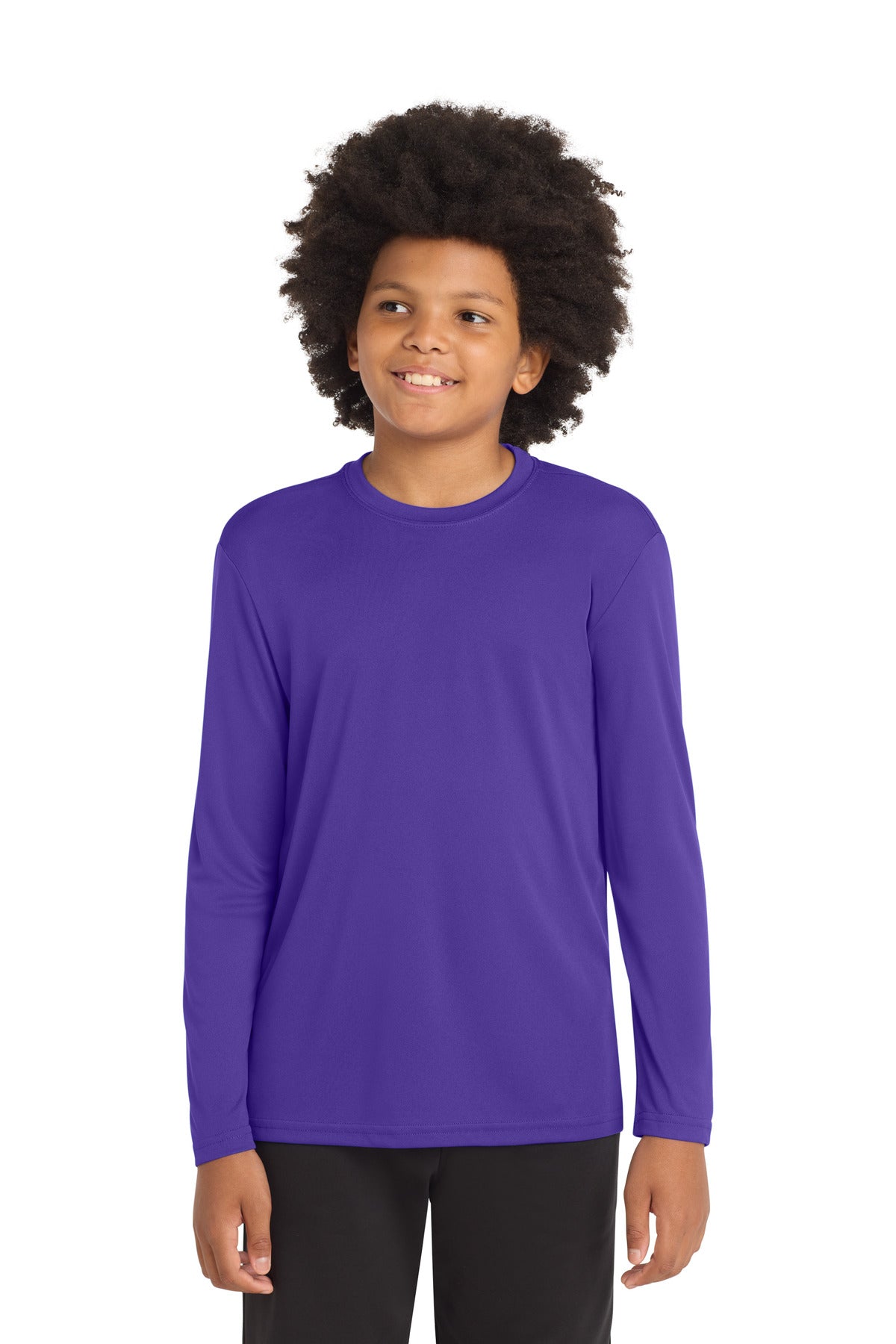 Custom Embroidery or DTF Print - Sport-Tek ®  Youth Long Sleeve PosiCharge ®  Competitor™ Tee. YST350LS