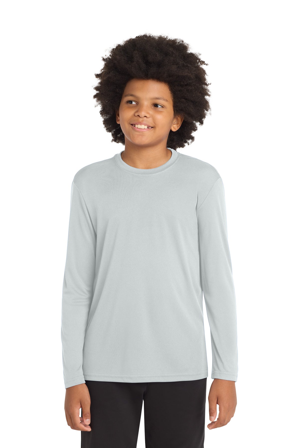 Custom Embroidery or DTF Print - Sport-Tek ®  Youth Long Sleeve PosiCharge ®  Competitor™ Tee. YST350LS