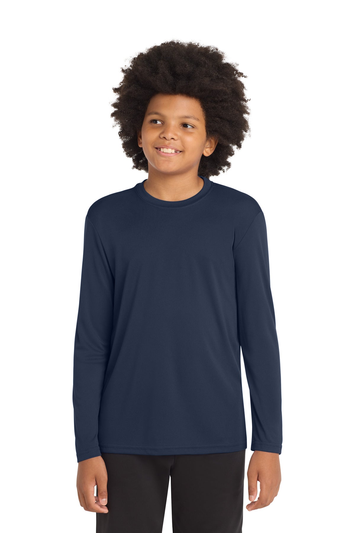 Custom Embroidery or DTF Print - Sport-Tek ®  Youth Long Sleeve PosiCharge ®  Competitor™ Tee. YST350LS