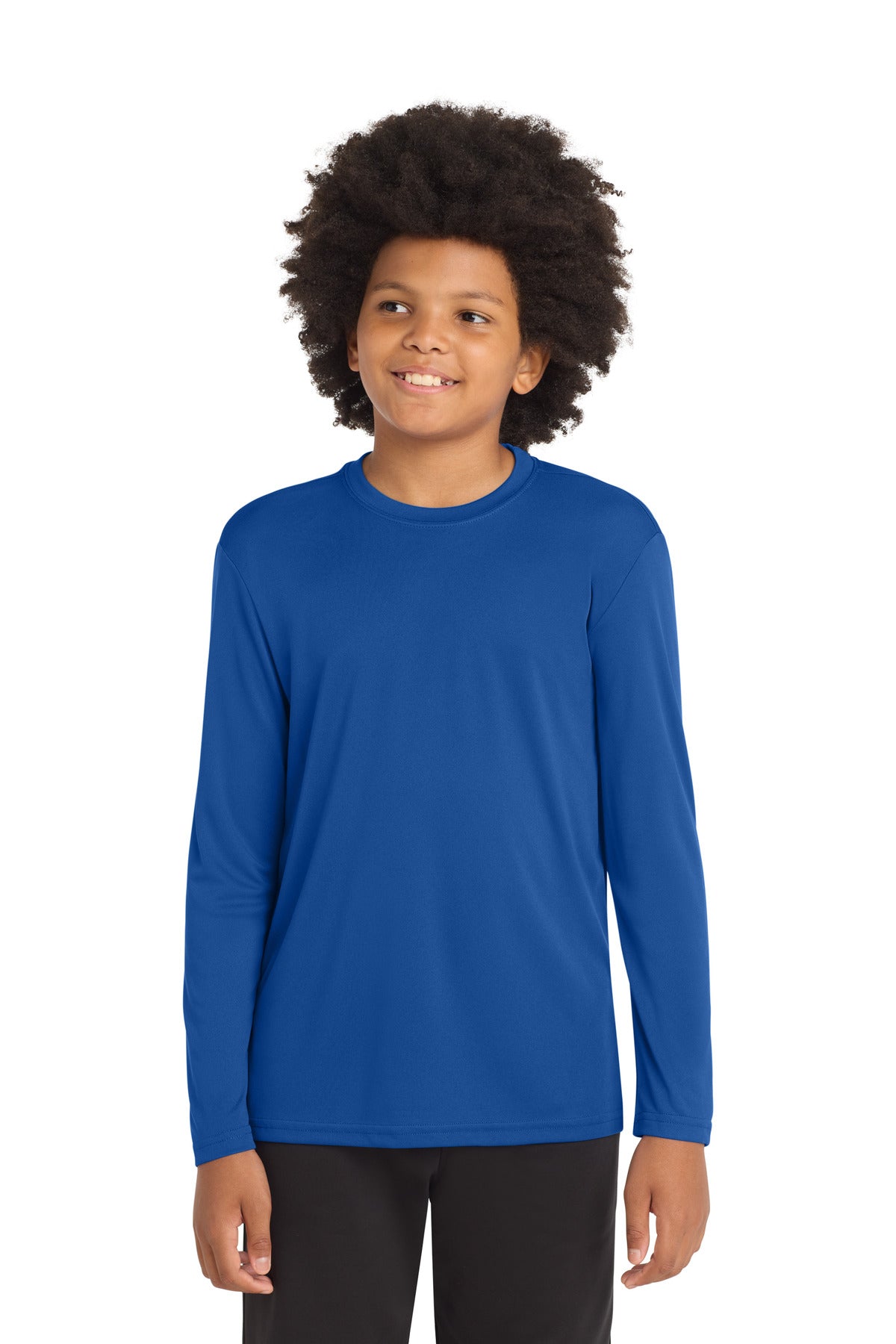 Custom Embroidery or DTF Print - Sport-Tek ®  Youth Long Sleeve PosiCharge ®  Competitor™ Tee. YST350LS
