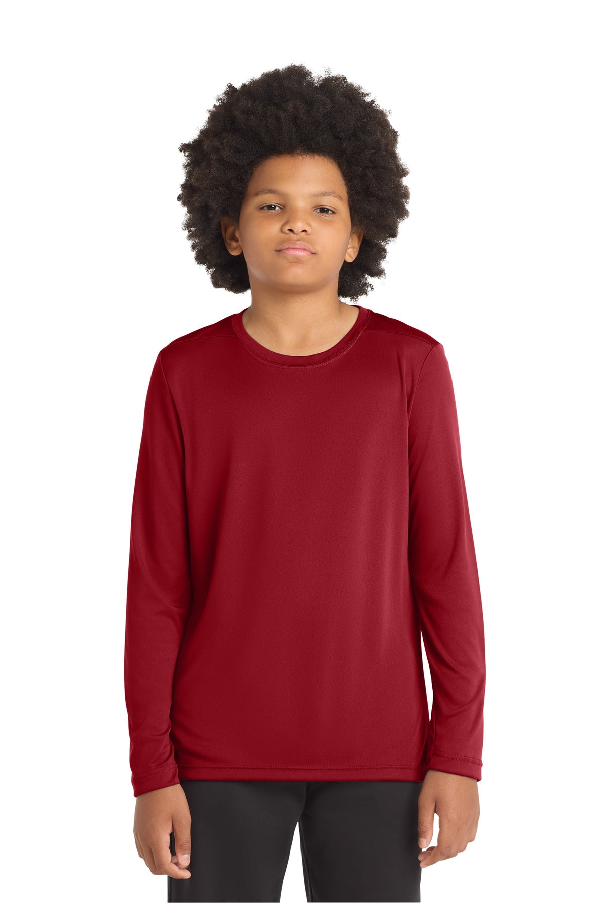 Custom Embroidery or DTF Print - Sport-Tek  ®  Youth Posi-UV ®  Pro Long Sleeve Tee. YST420LS