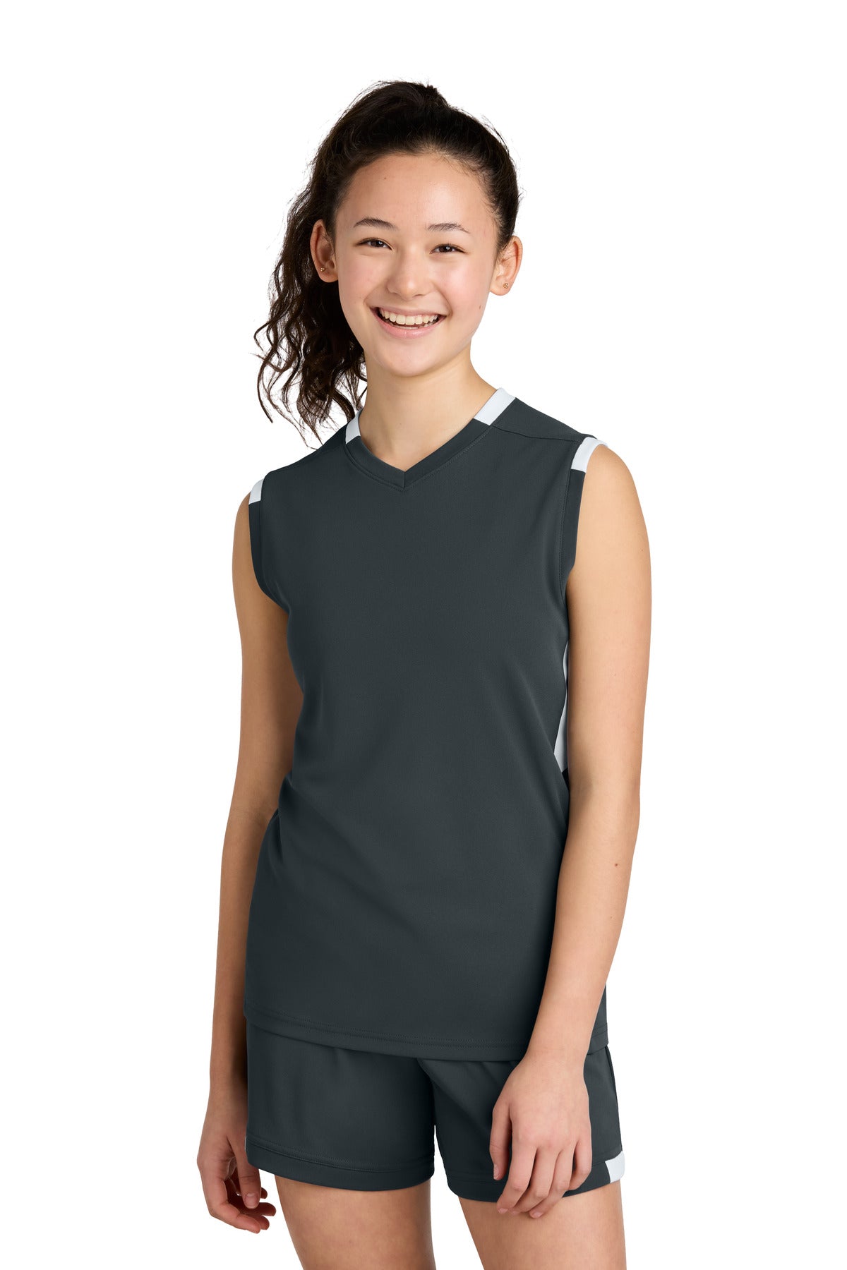 Custom Embroidery or DTF Print - Sport-Tek ®  Youth Club Sleeveless V-Neck YST441