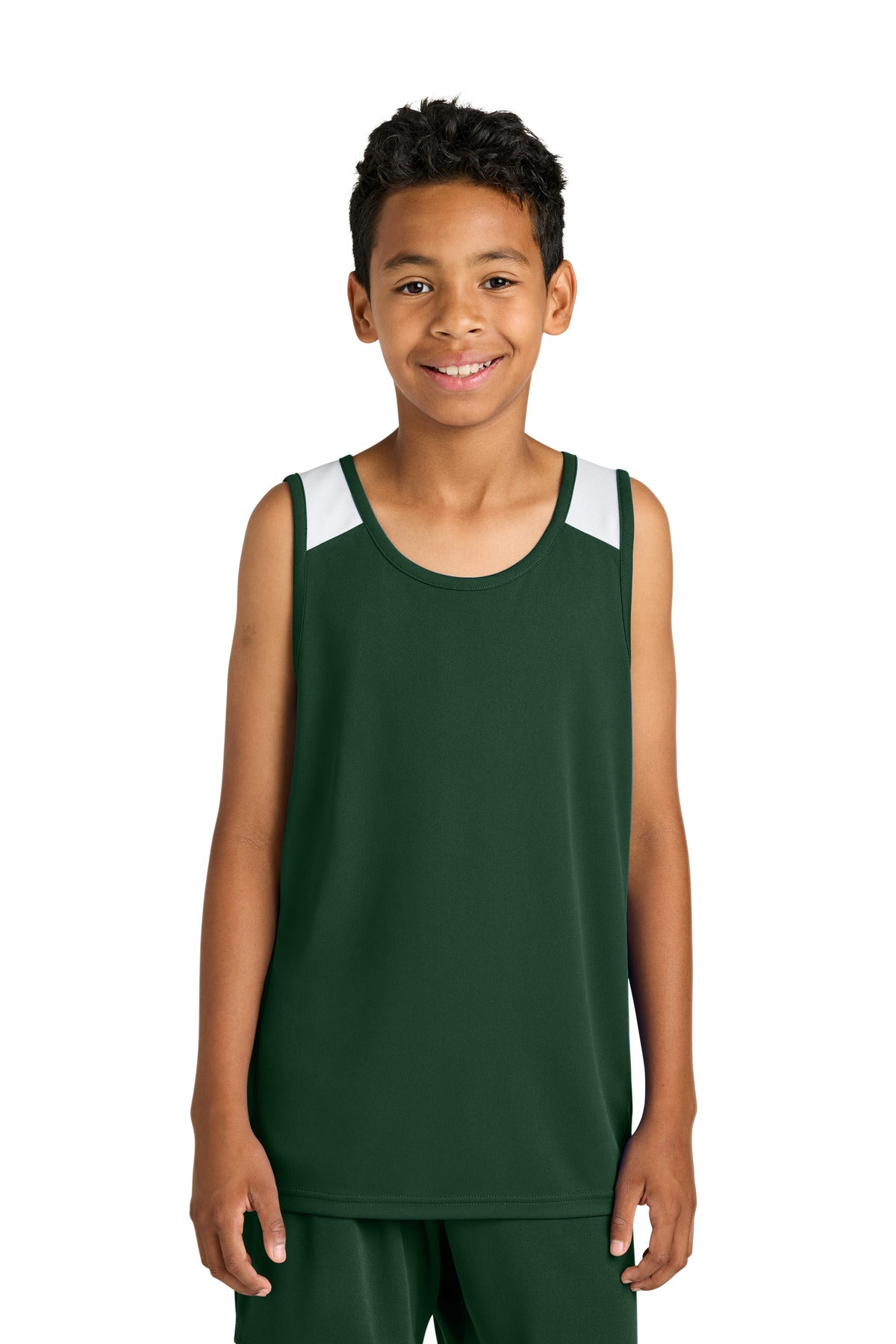 Custom Embroidery or DTF Print - Sport-Tek ®  Youth Club Track Tank YST446