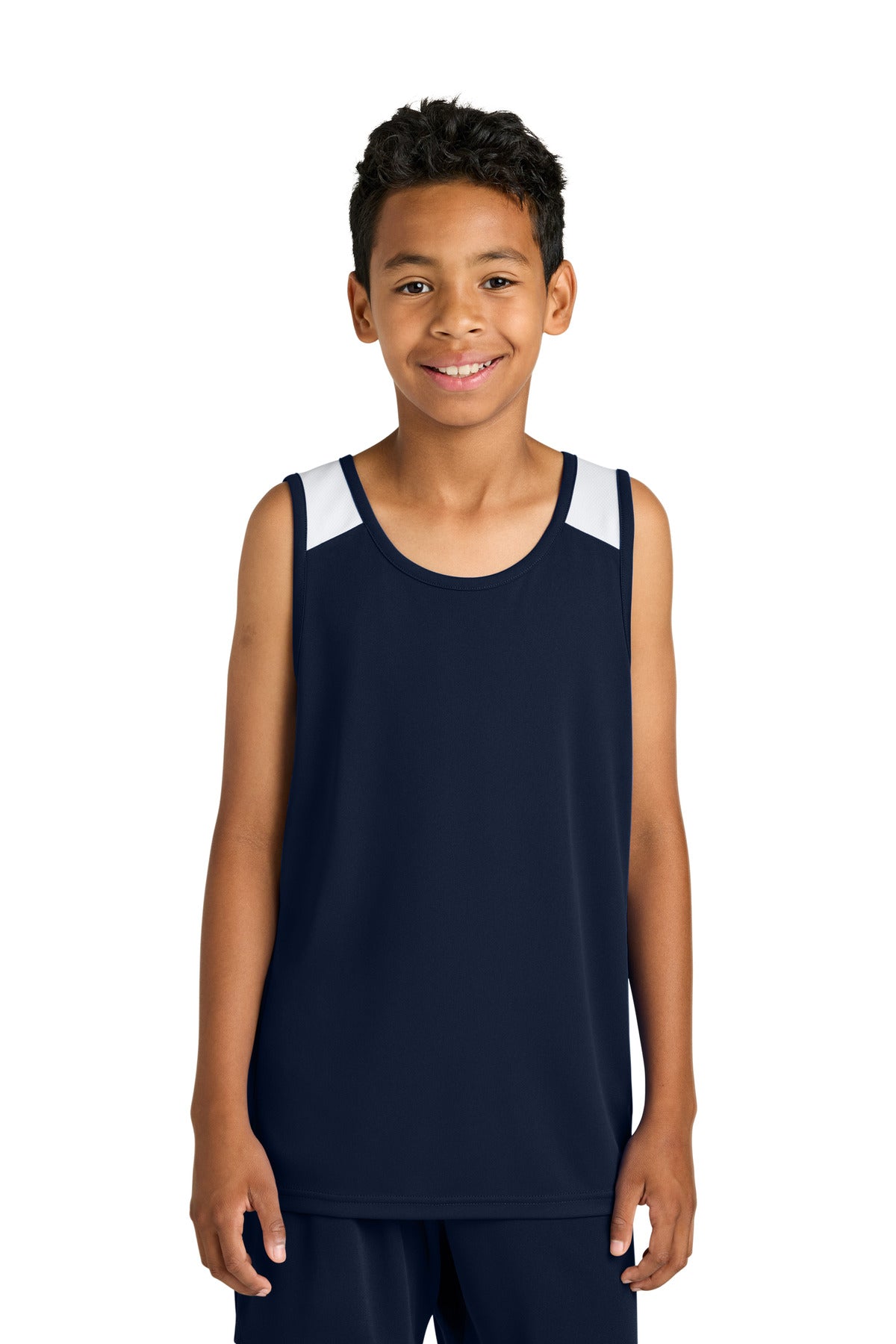 Custom Embroidery or DTF Print - Sport-Tek ®  Youth Club Track Tank YST446
