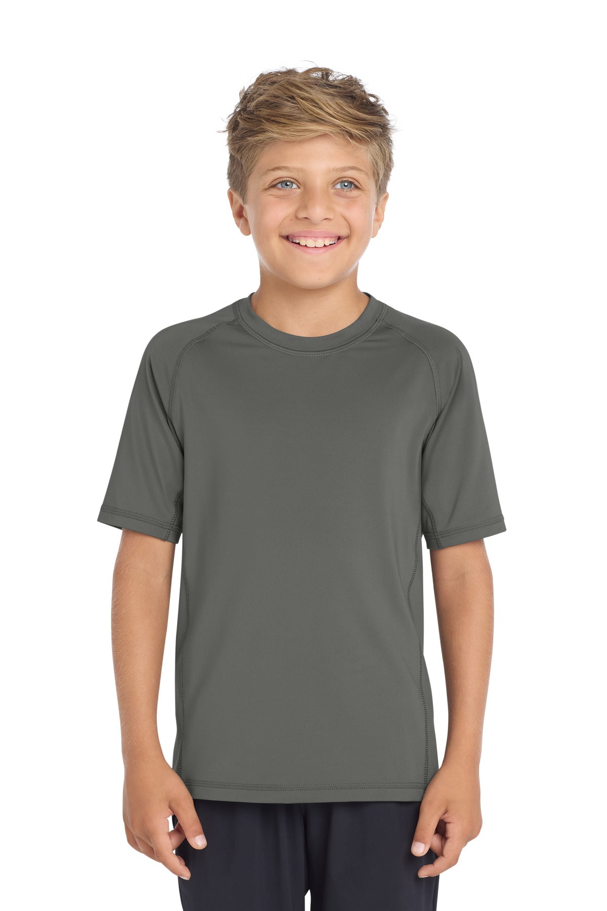 Custom Embroidery or DTF Print - Sport-Tek  ®  Youth Rashguard Tee. YST470