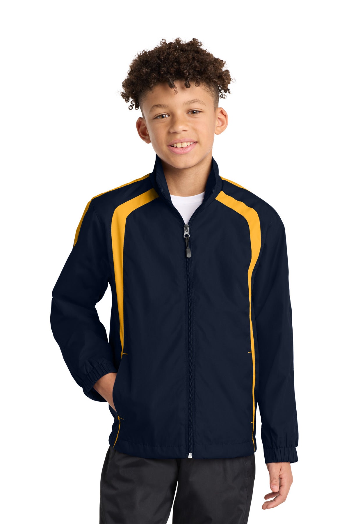 Custom Embroidery or DTF Print - Sport-Tek ®  Youth Colorblock Raglan Jacket. YST60