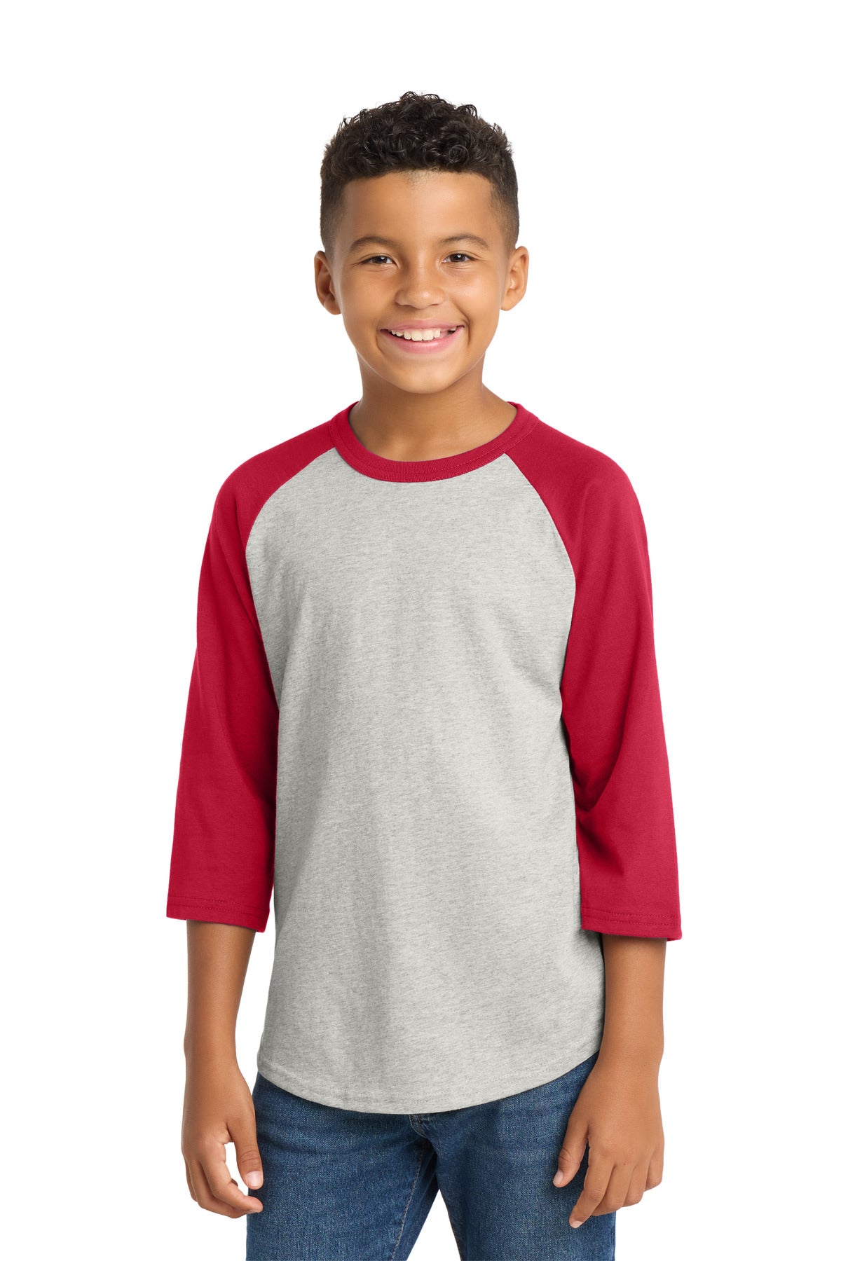 Custom Embroidery or DTF Print - Sport-Tek ®  Youth Colorblock Raglan Jersey.  YT200