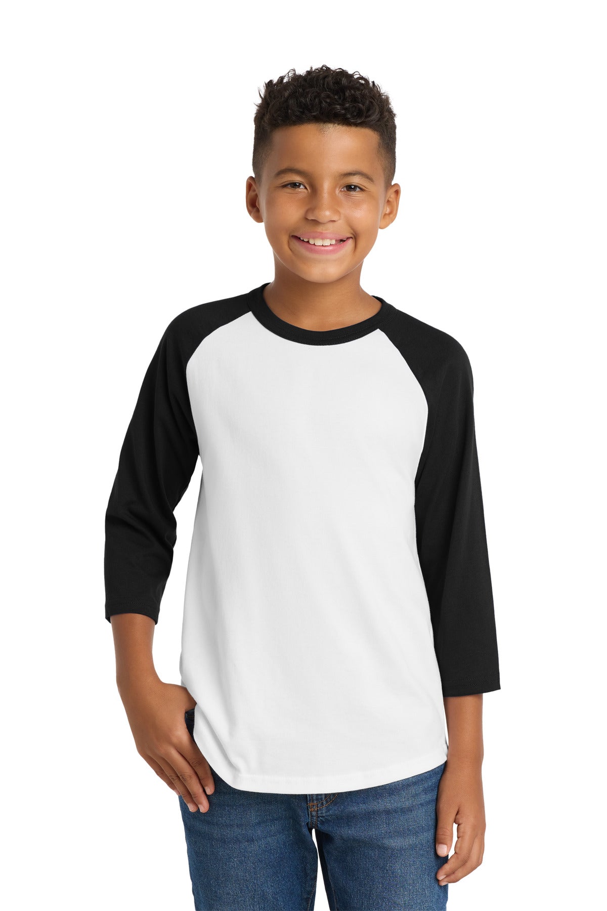 Custom Embroidery or DTF Print - Sport-Tek ®  Youth Colorblock Raglan Jersey.  YT200