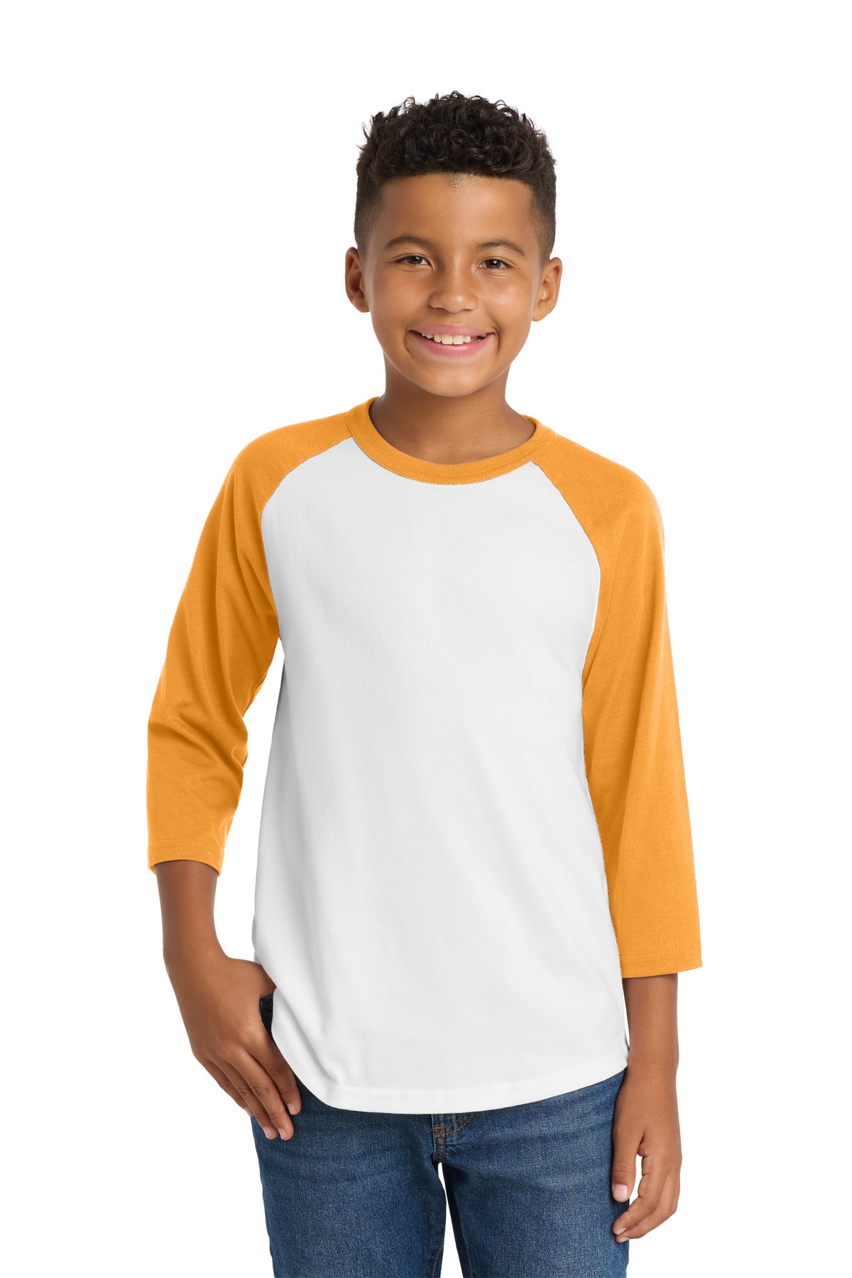 Custom Embroidery or DTF Print - Sport-Tek ®  Youth Colorblock Raglan Jersey.  YT200