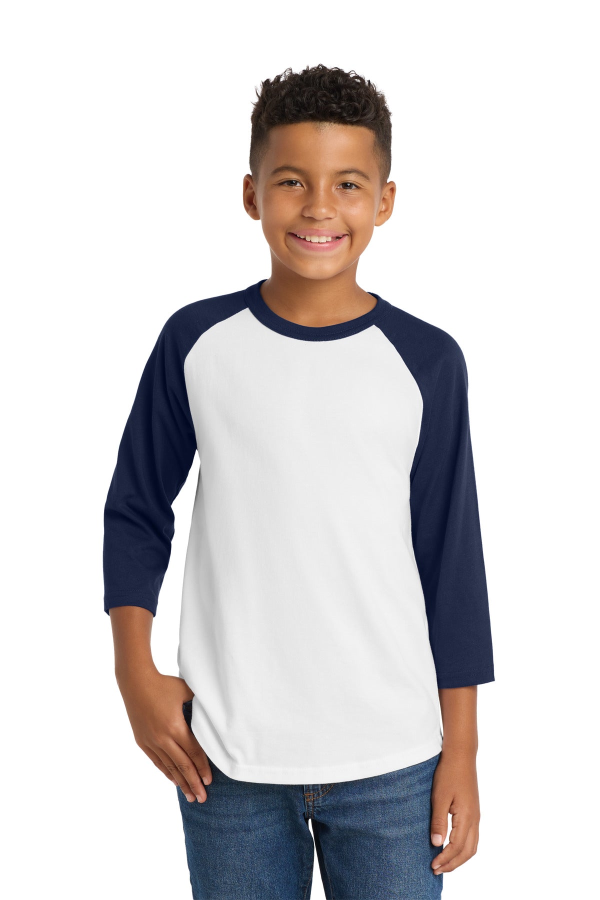 Custom Embroidery or DTF Print - Sport-Tek ®  Youth Colorblock Raglan Jersey.  YT200