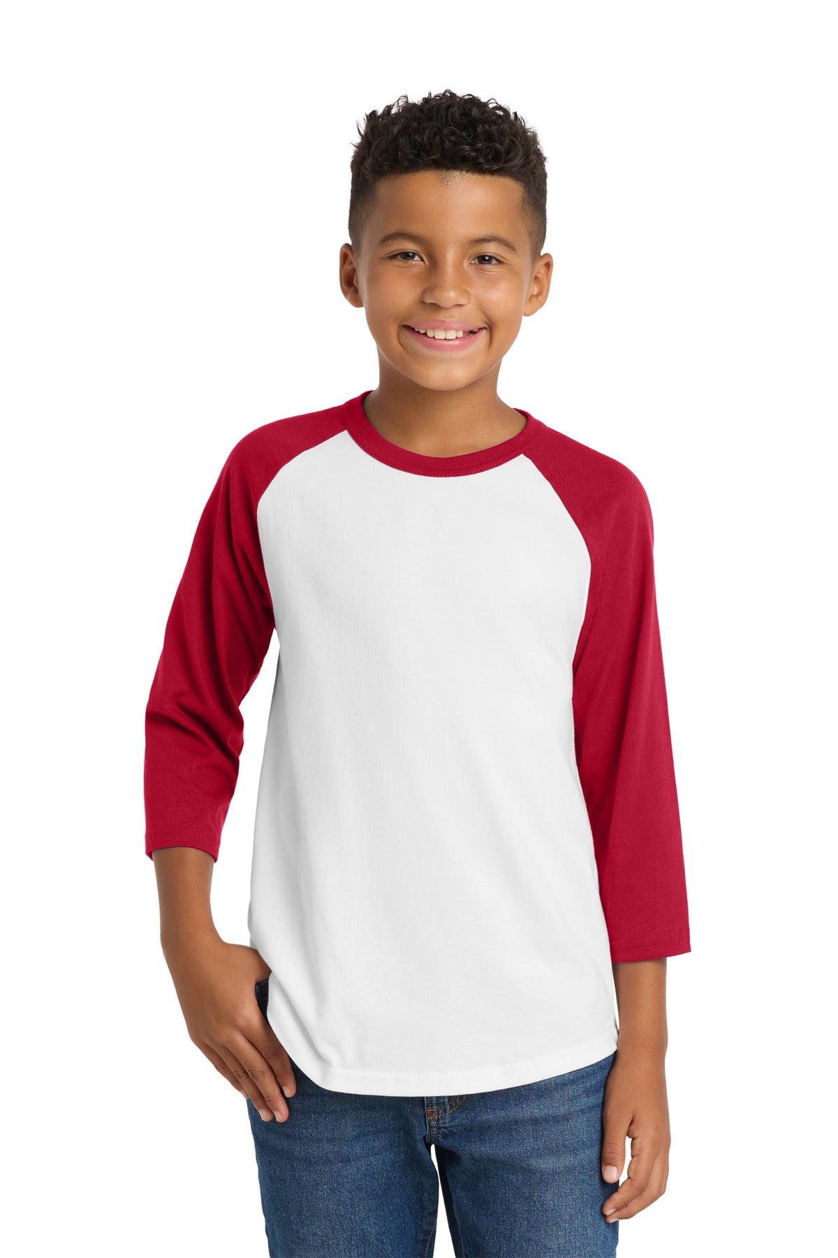 Custom Embroidery or DTF Print - Sport-Tek ®  Youth Colorblock Raglan Jersey.  YT200