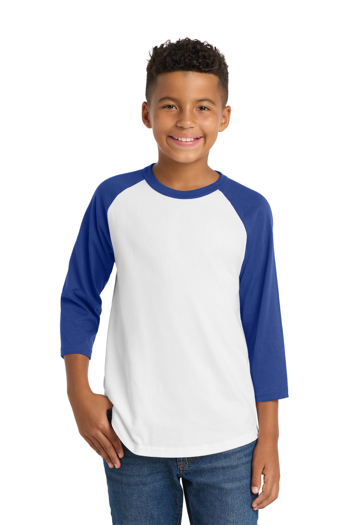 Custom Embroidery or DTF Print - Sport-Tek ®  Youth Colorblock Raglan Jersey.  YT200