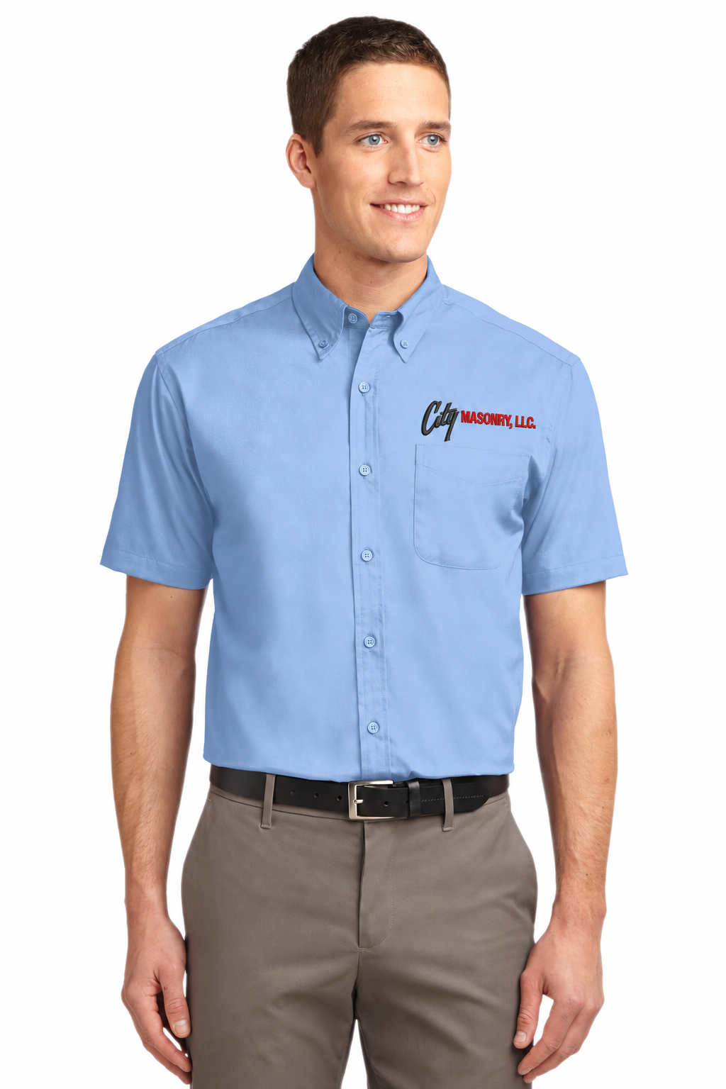 City Masonry S508 — Light Blue/ Light Stone embroidered mockup