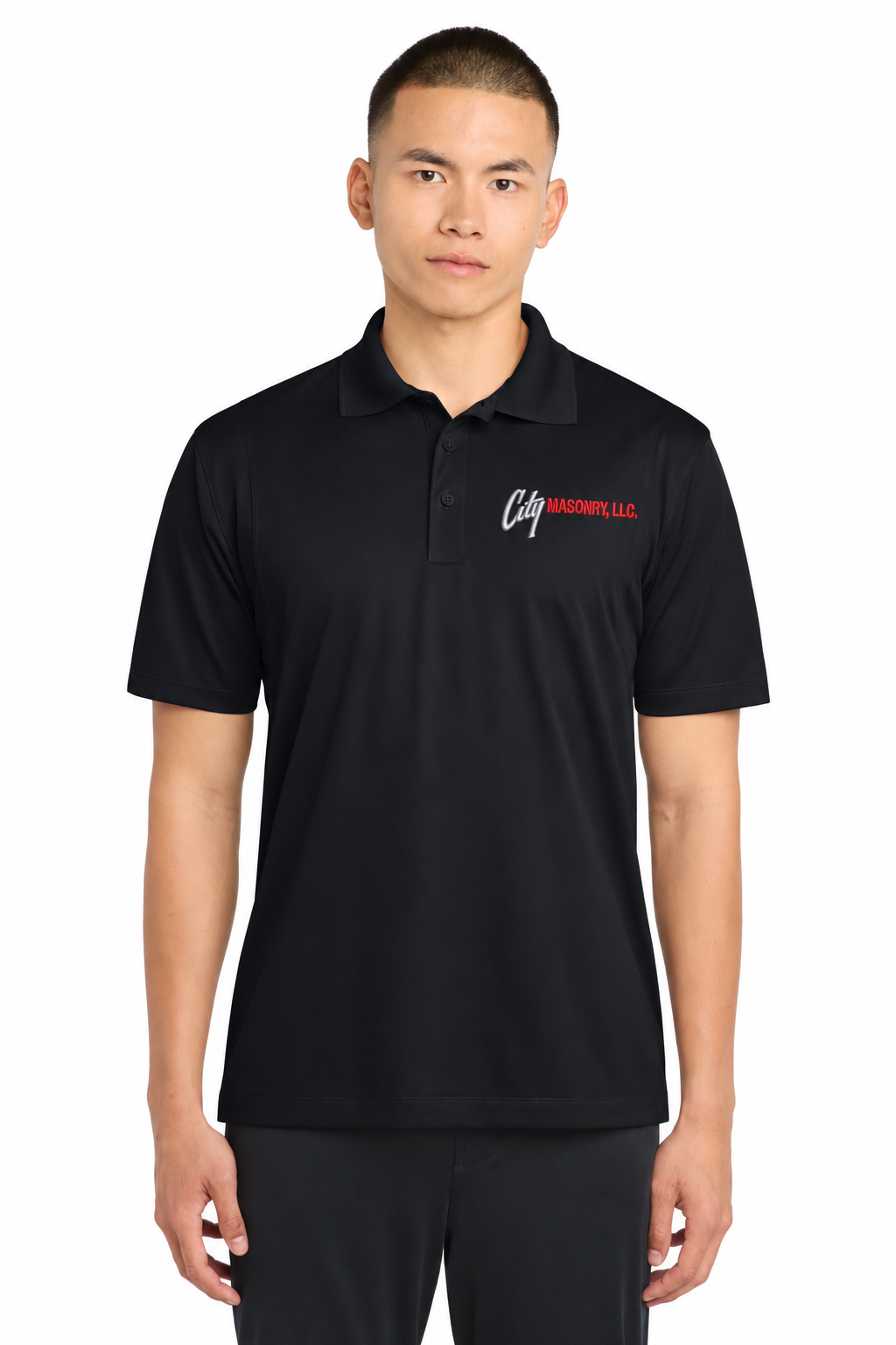 City Masonry ST650 — Black embroidered mockup