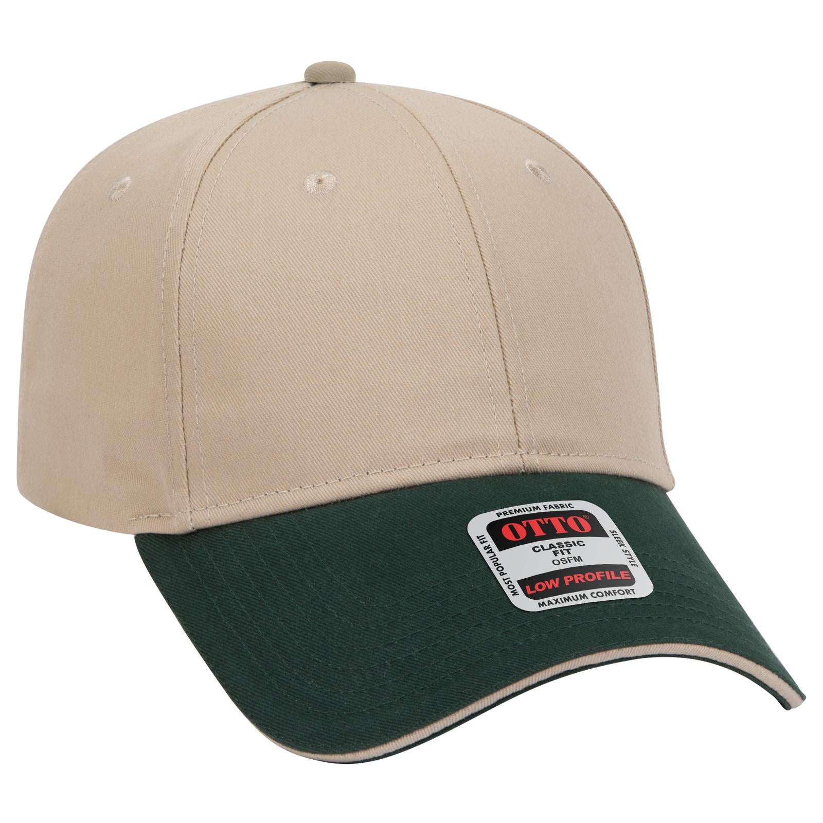 Custom Embroidered or DTF Printed - OTTO CAP® 6 Panel Low Profile Baseball Cap
