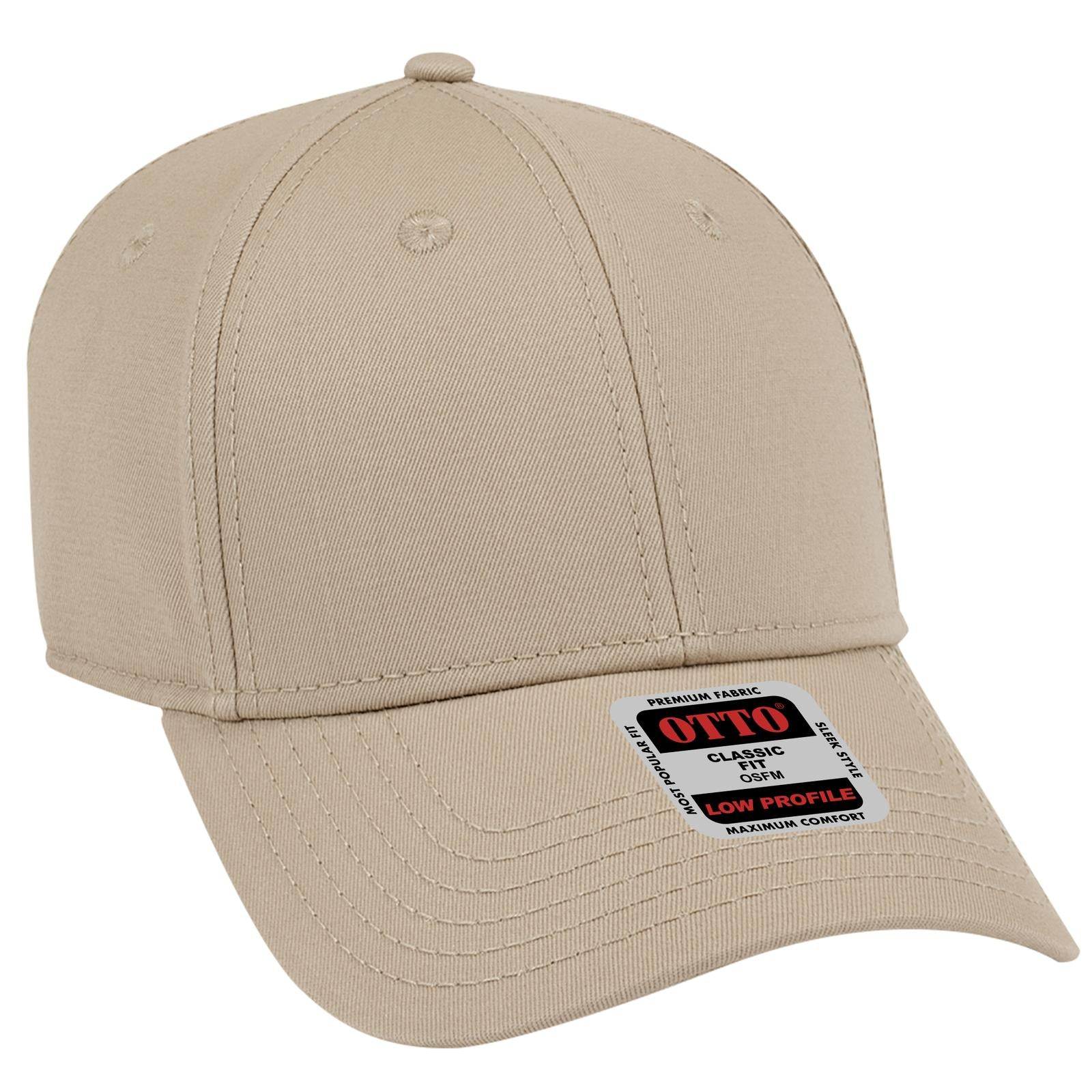 Custom Embroidered or DTF Printed - OTTO CAP® 6 Panel Low Profile Baseball Cap