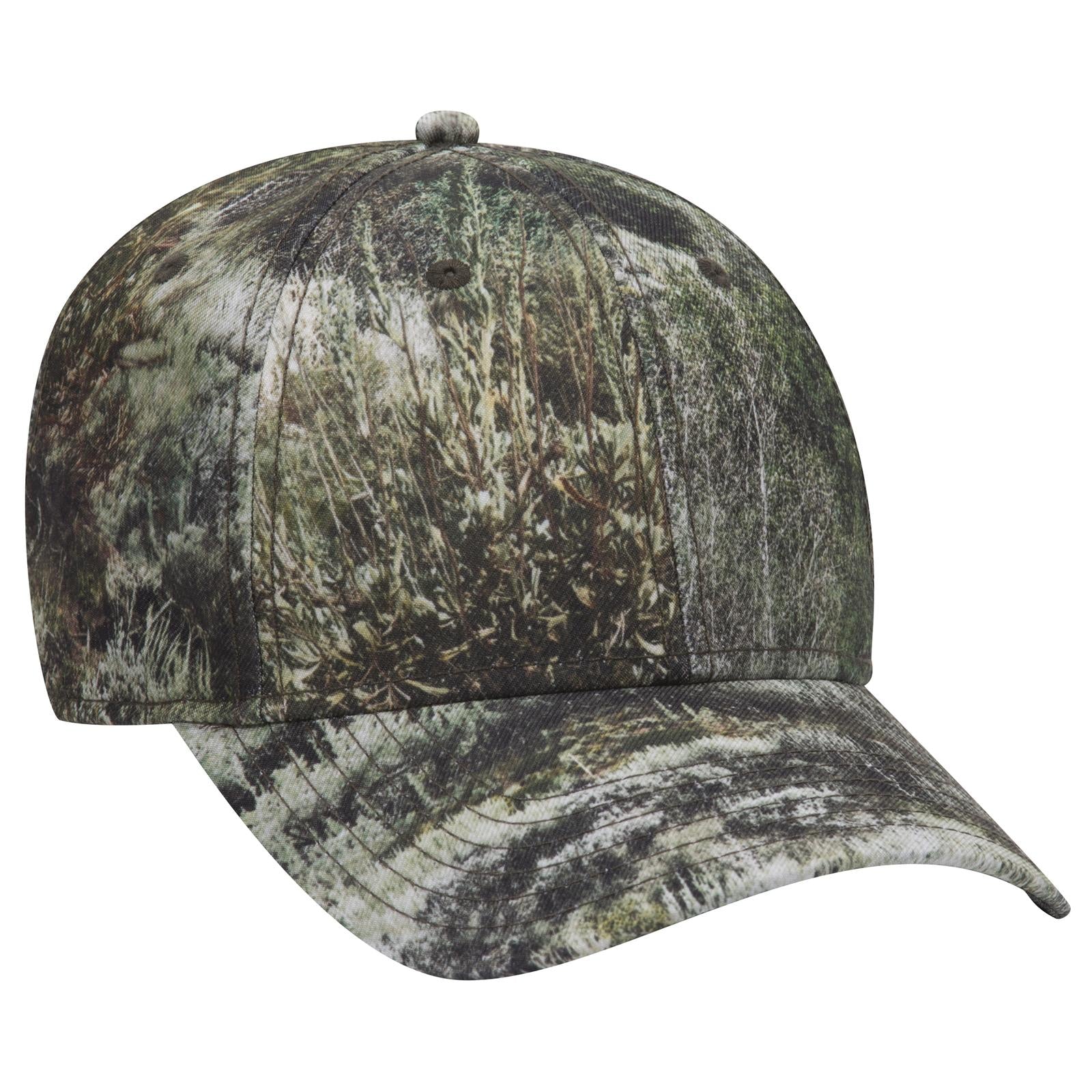 Custom Embroidered or DTF Printed - OTTO CAP® Mossy Oak Camouflage 6 Panel Low Profile Baseball Cap
