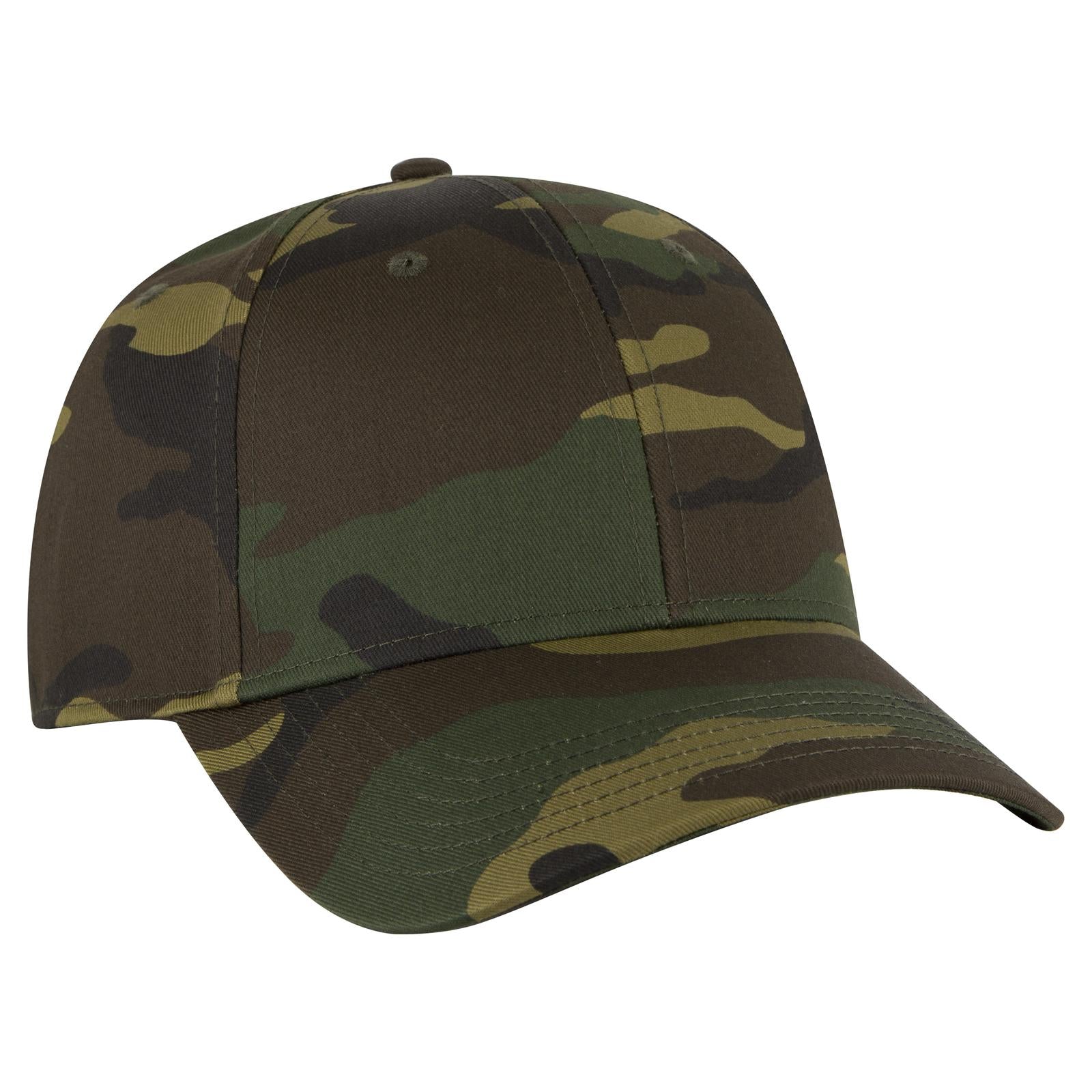 Custom Embroidered or DTF Printed - OTTO CAP® Camouflage 6 Panel Low Profile Baseball Cap