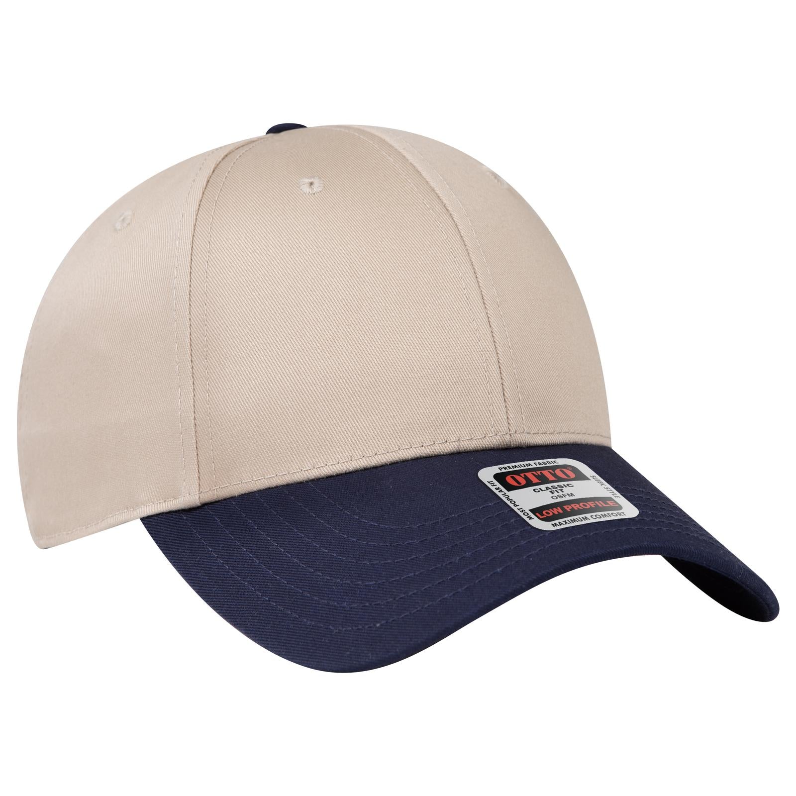 Custom Embroidered or DTF Printed - OTTO CAP® 6 Panel Low Profile Baseball Cap