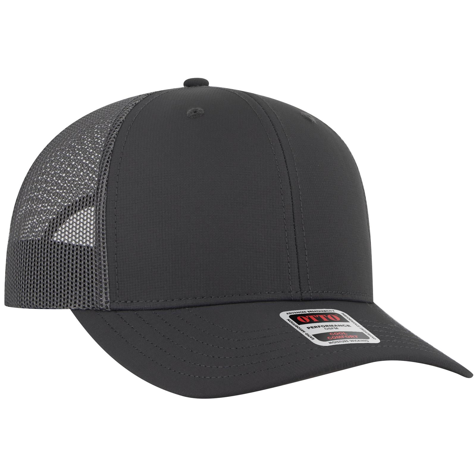 Custom Embroidered or DTF Printed - OTTO CAP® 6 Panel Mid Profile Mesh Back Trucker Hat