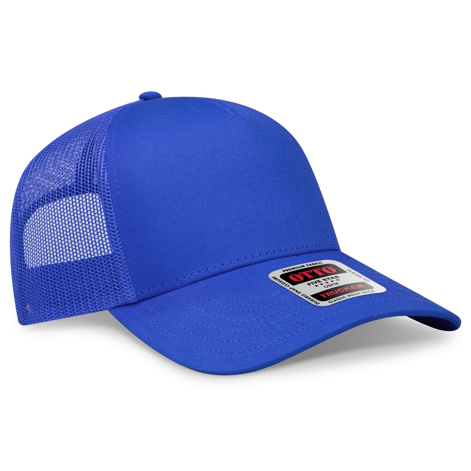 Custom Embroidered or DTF Printed - OTTO CAP® 5 Panel Low Profile Mesh Back Trucker Hat