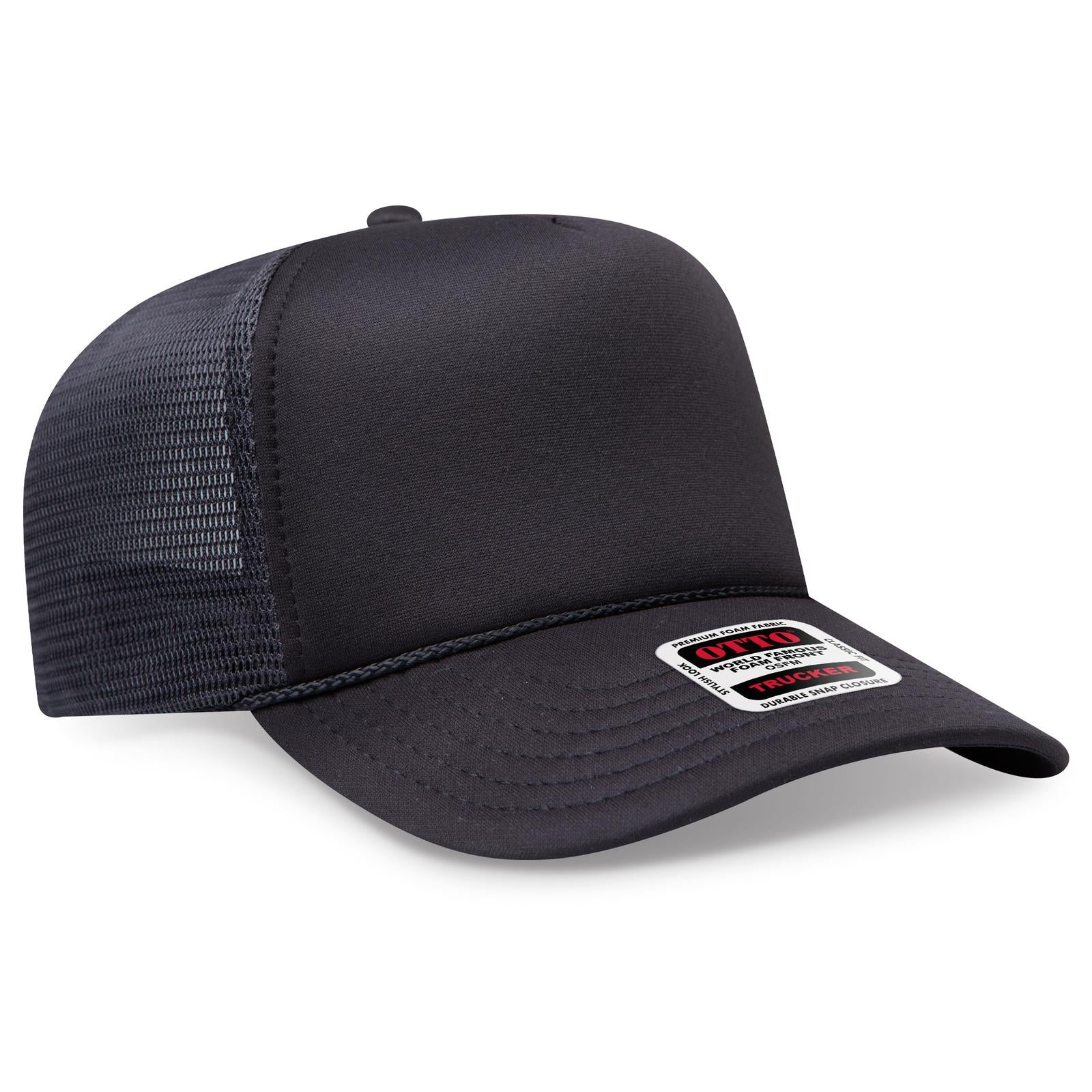 Custom Embroidered or DTF Printed - OTTO CAP® OTTO COMFY FIT® 5 Panel High Crown Mesh Back Trucker Hat